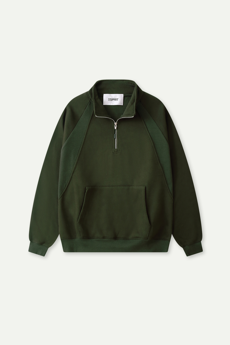 Quarter-Zip Mock Neck Sweatshirt