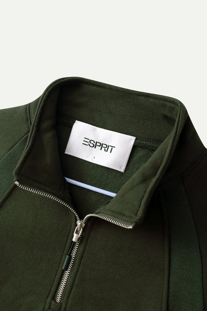 Quarter-Zip Mock Neck Sweatshirt