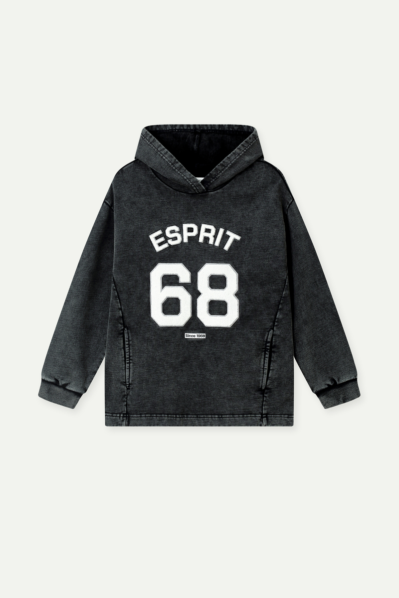 水洗寬鬆版連帽衫