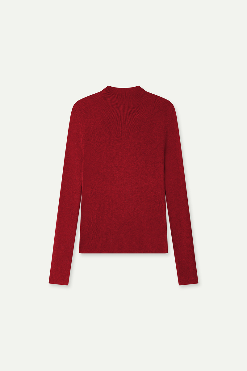 半高領針織上衣