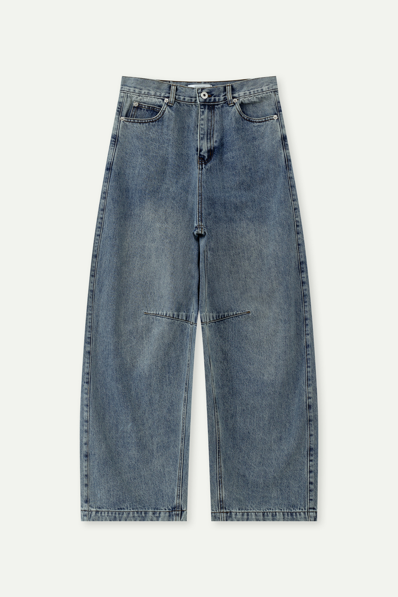 Wide-Leg Denim Jeans