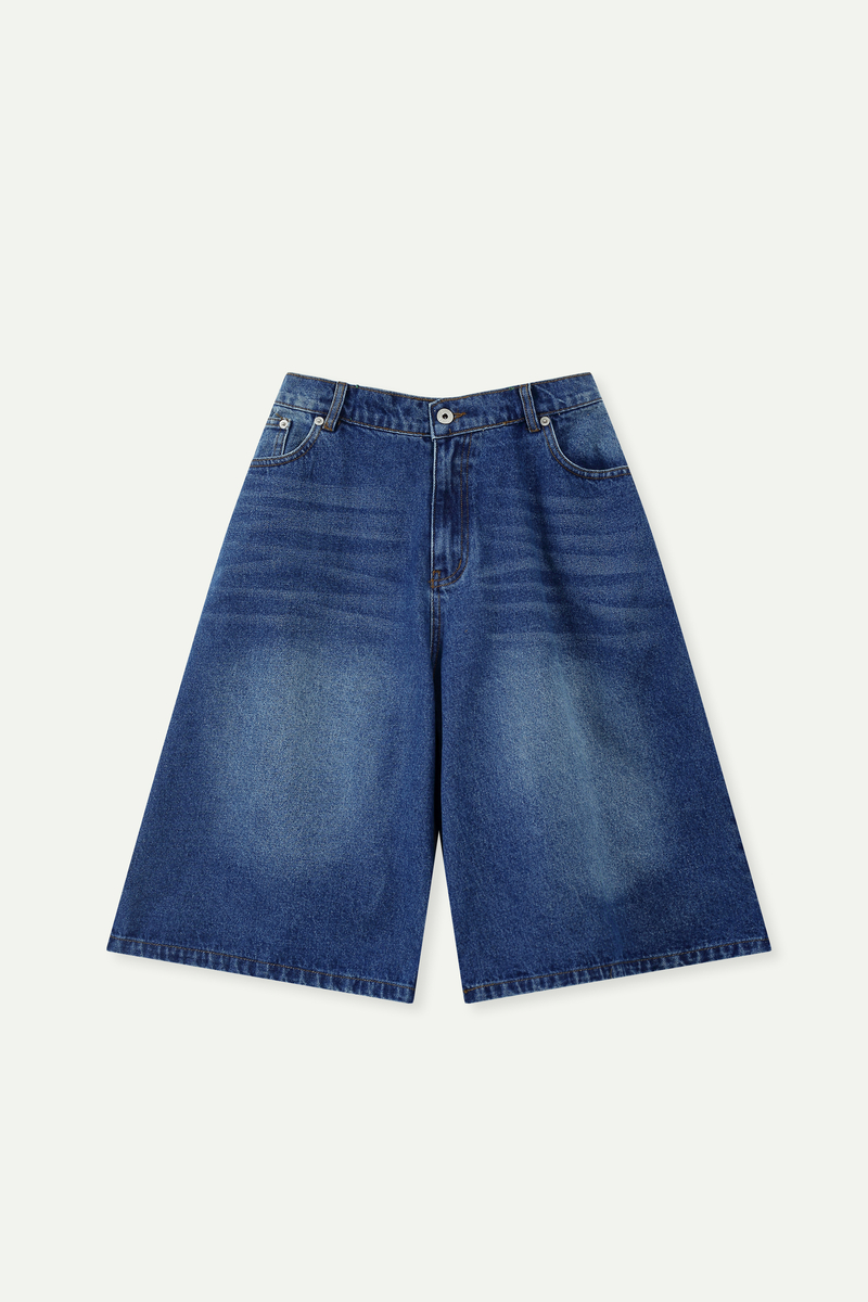 Wide-Leg Denim Shorts（UNISEX）