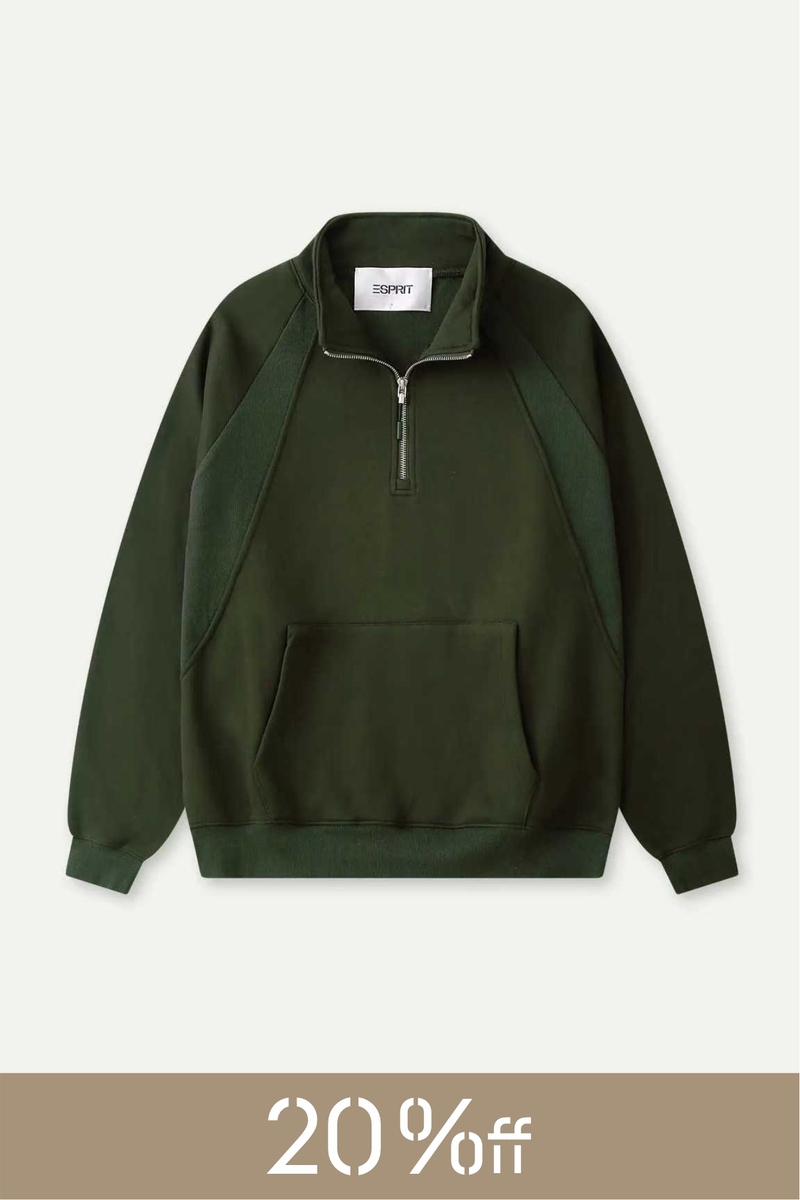 Quarter-Zip Mock Neck Sweatshirt