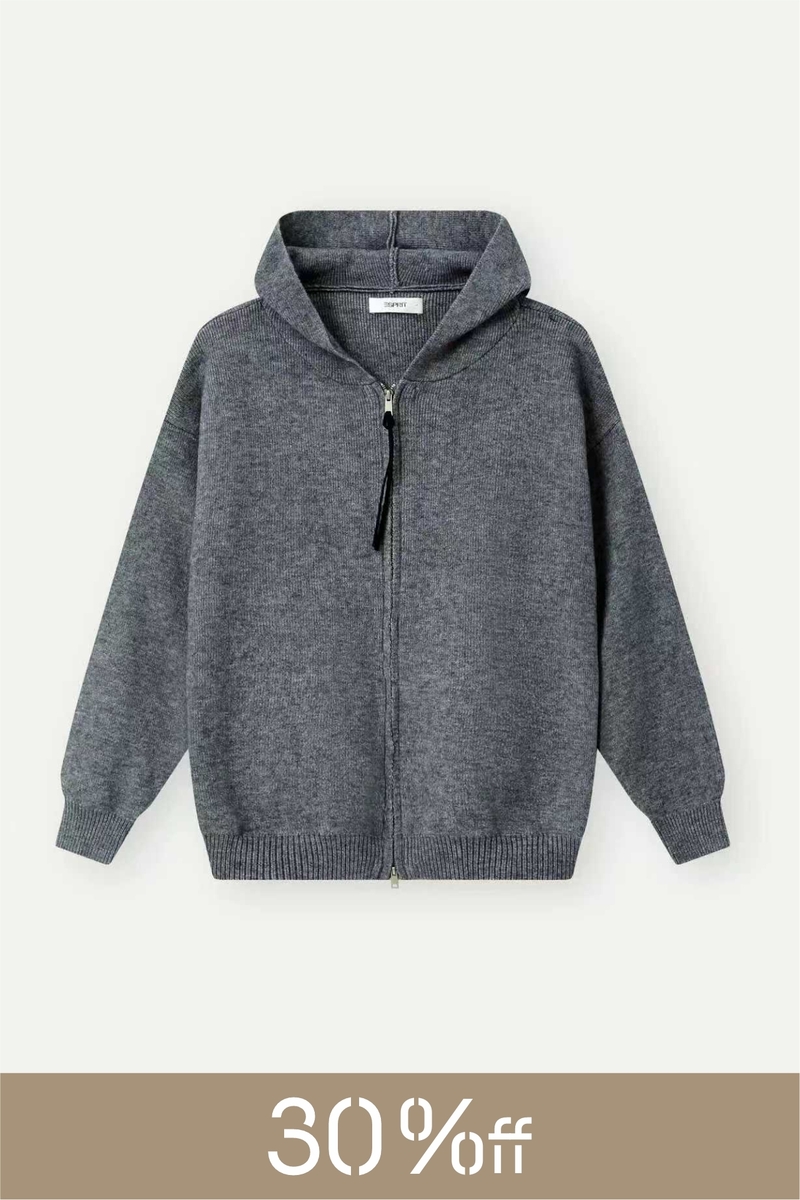 Knitted Zip-Up Hoodie