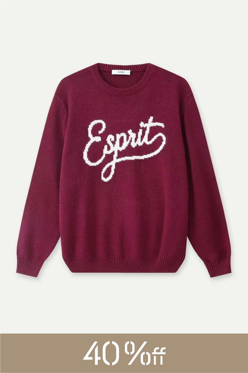Crew-Neck Esprit Logo Sweater