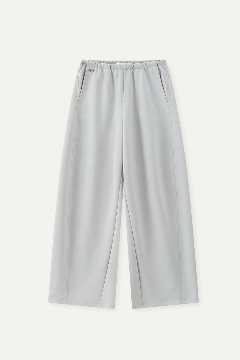Elastic Waist Wide-Leg Pants