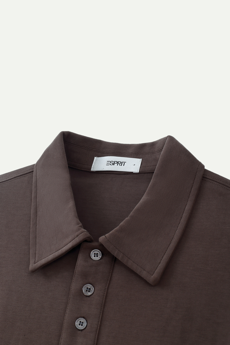 Relaxed Fit Drop-Shoulder Polo Shirt