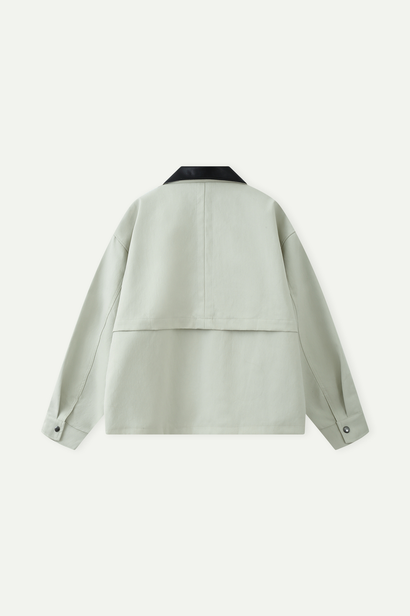 Contrast Collar Utility Jacket