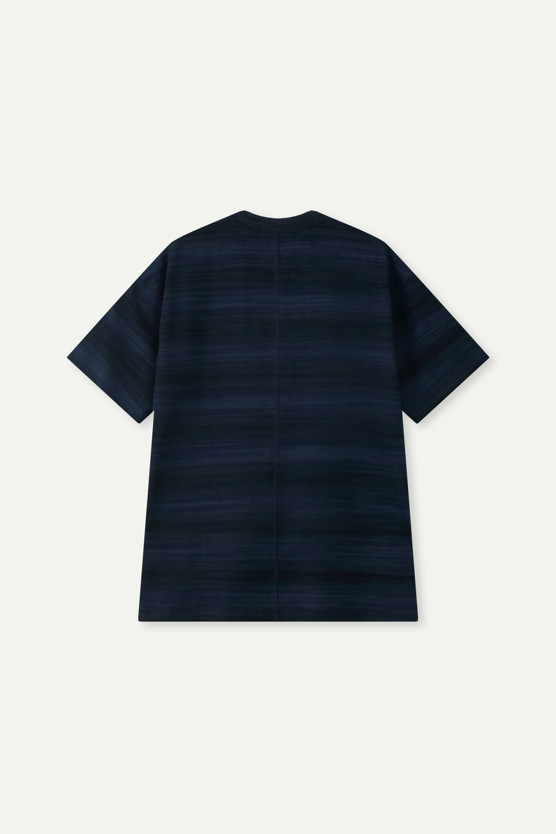 Gradient Stripe Oversized Short-Sleeve T-Shirt