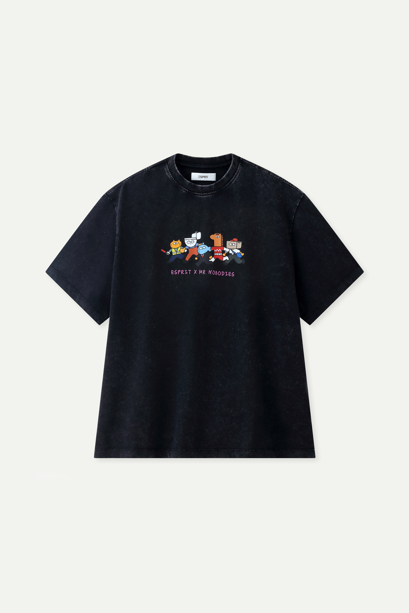 Esprit x Mr. Nobodies Character Print Washed T-Shirt