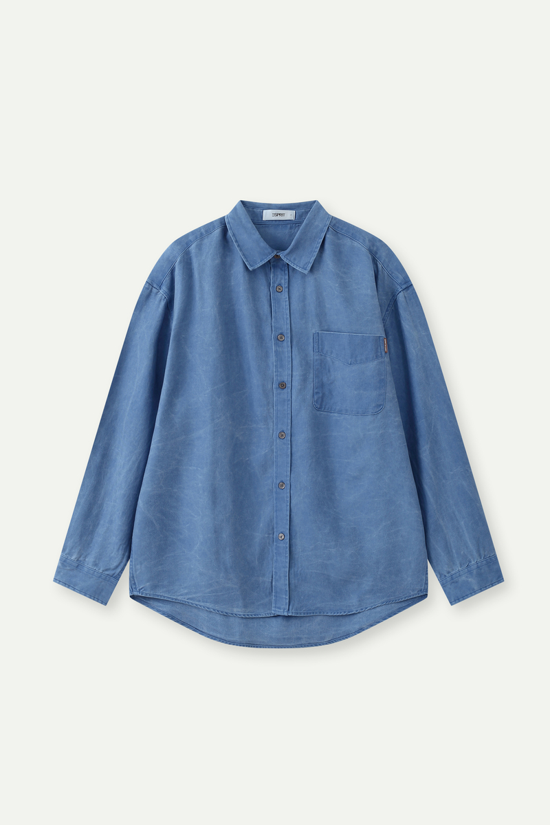 Oversized Washed Denim Shirt