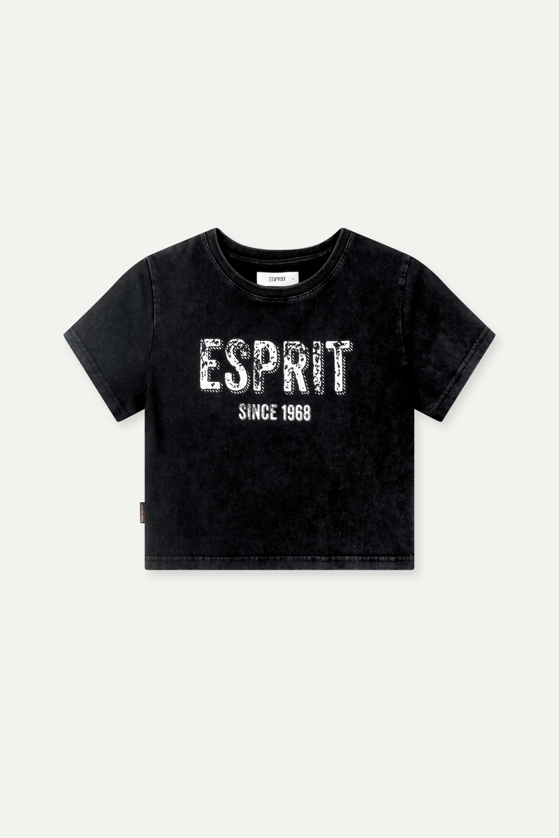 Cropped Esprit Logo T-Shirt