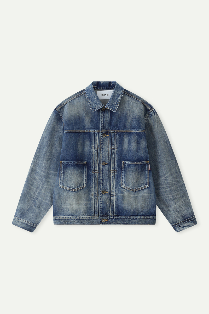Distressed Oversized Denim Jacket