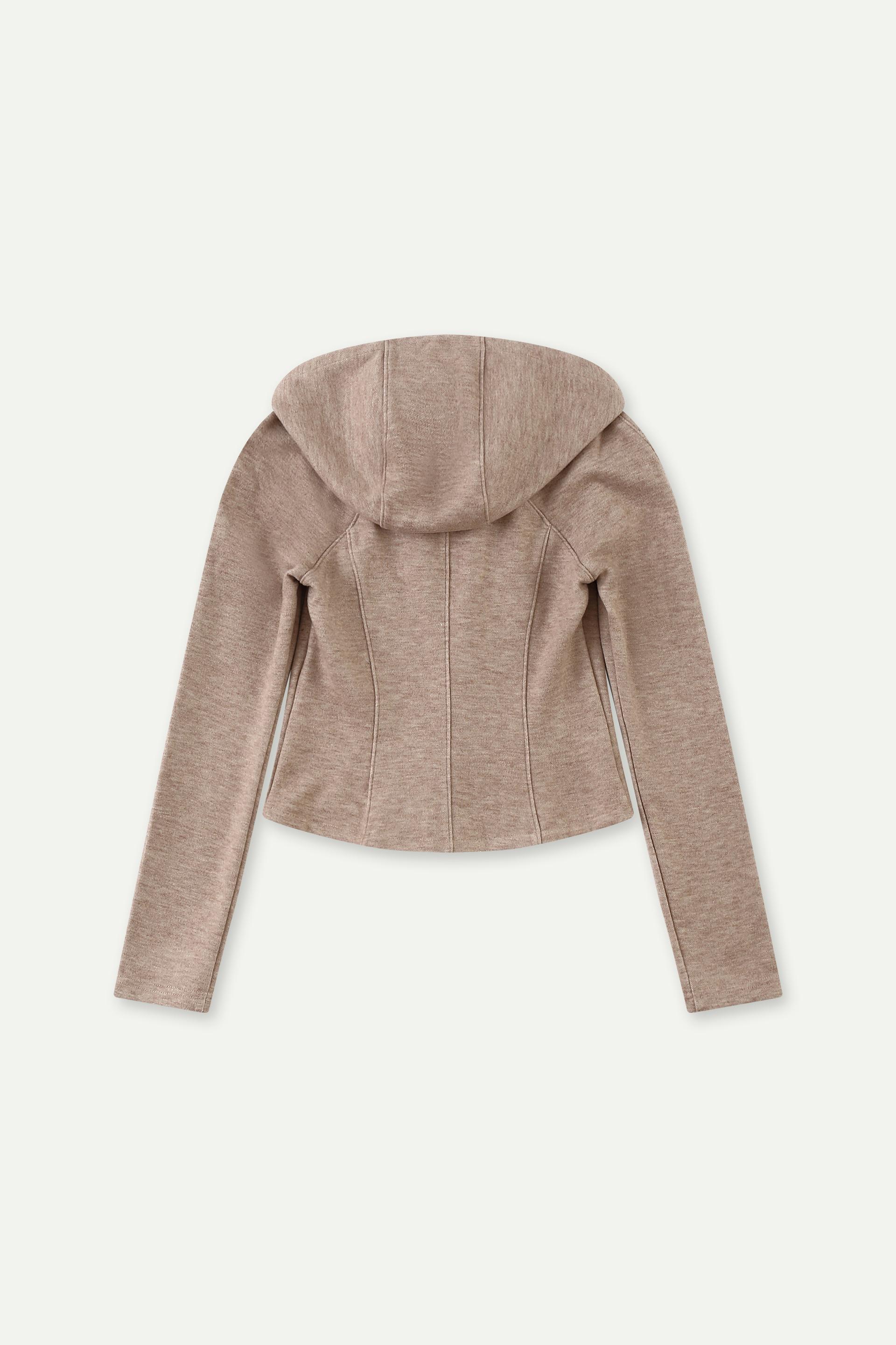 短版拉鍊連帽外套