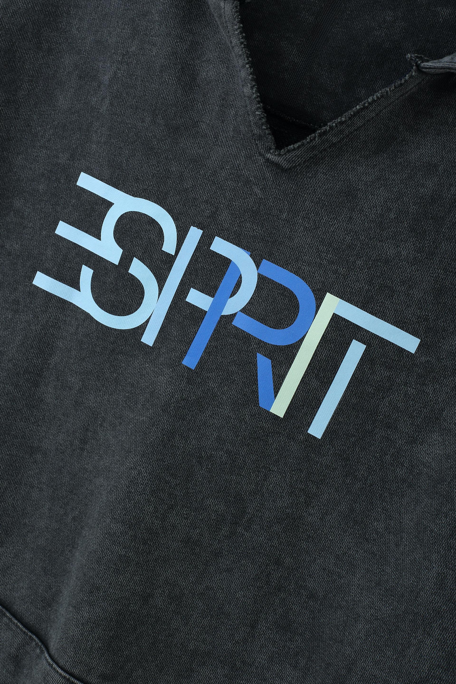 寬鬆 V 字領連帽衫