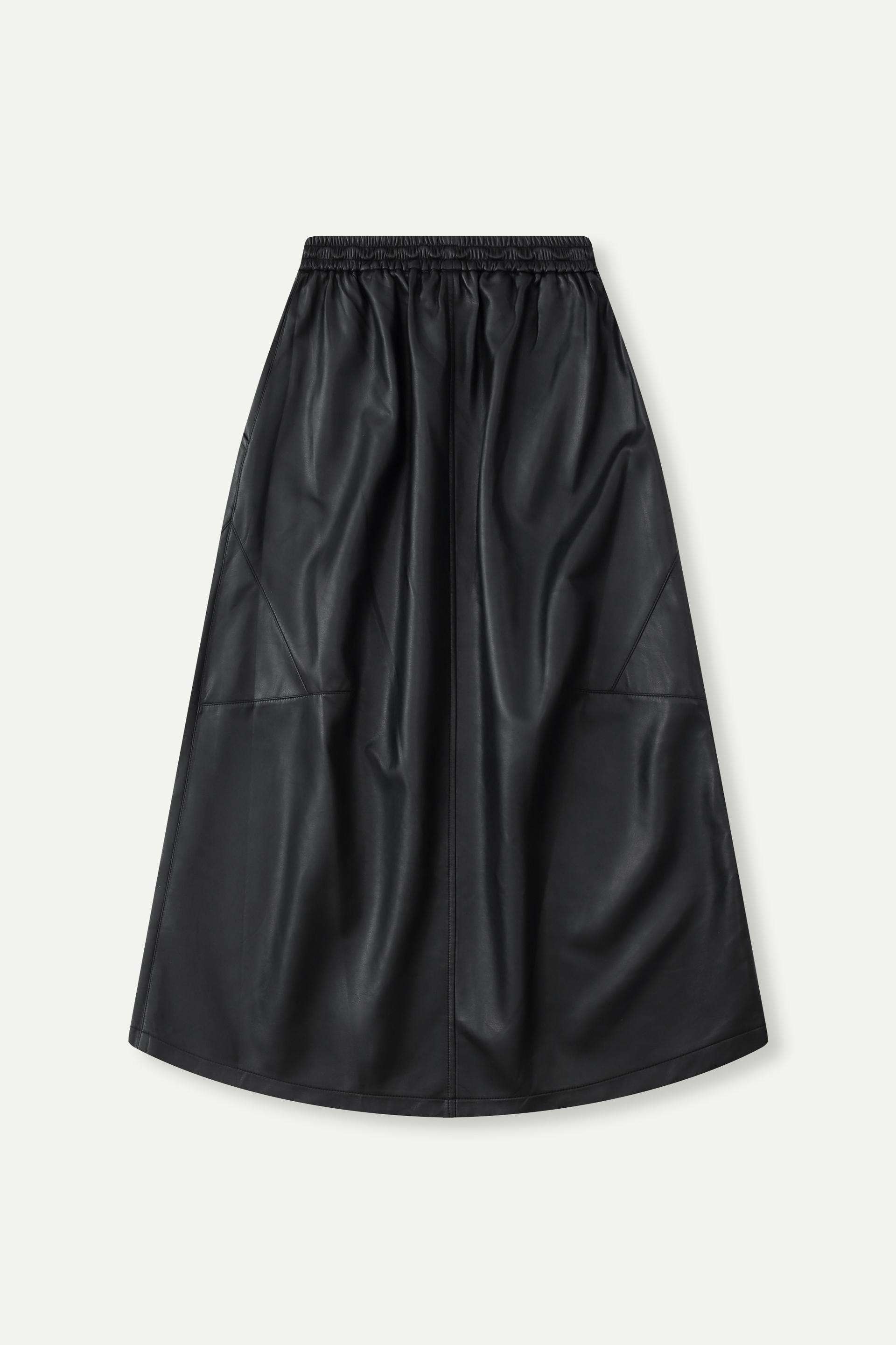 Faux Leather Midi Skirt