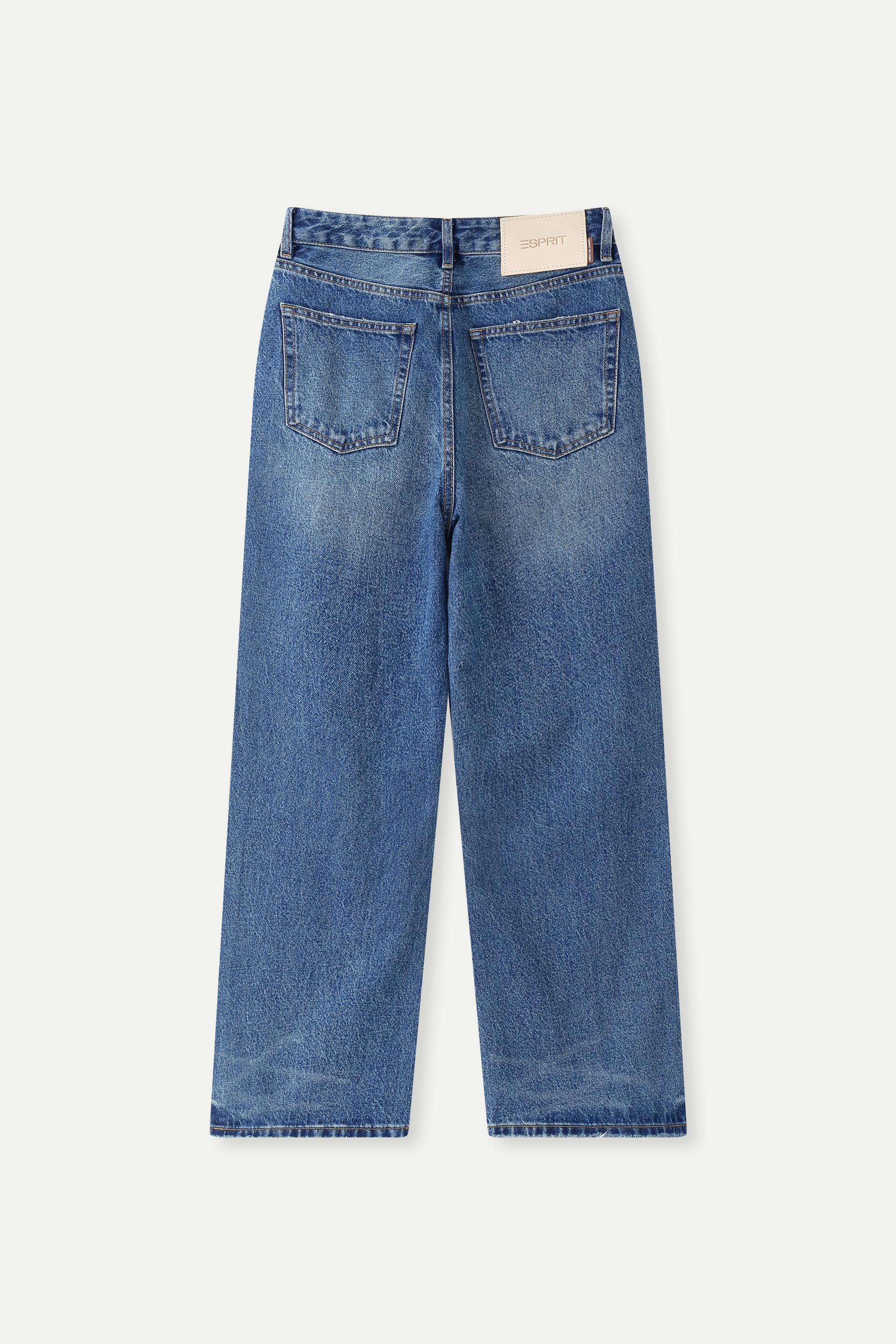 High-Rise Curved Wide-Leg Jeans