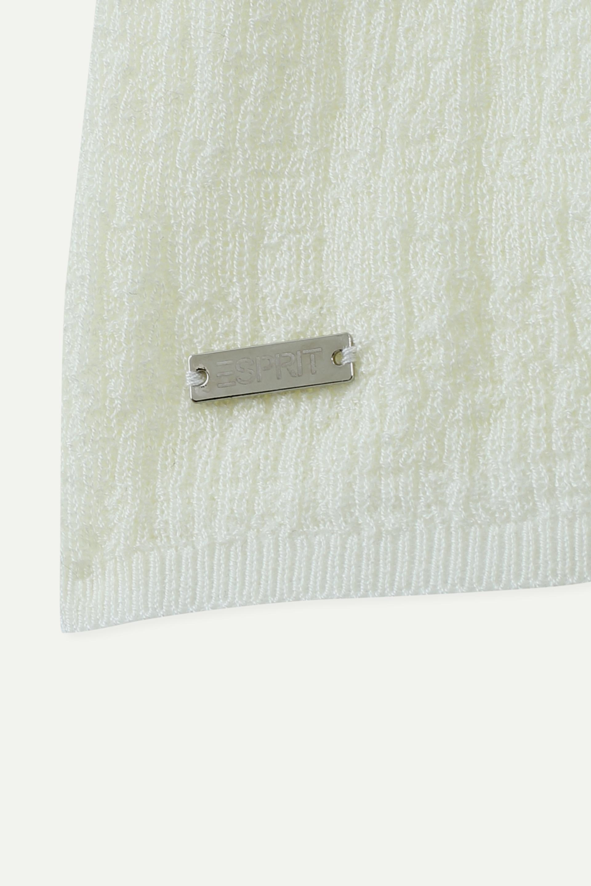 紋理 V 領長袖針織上衣