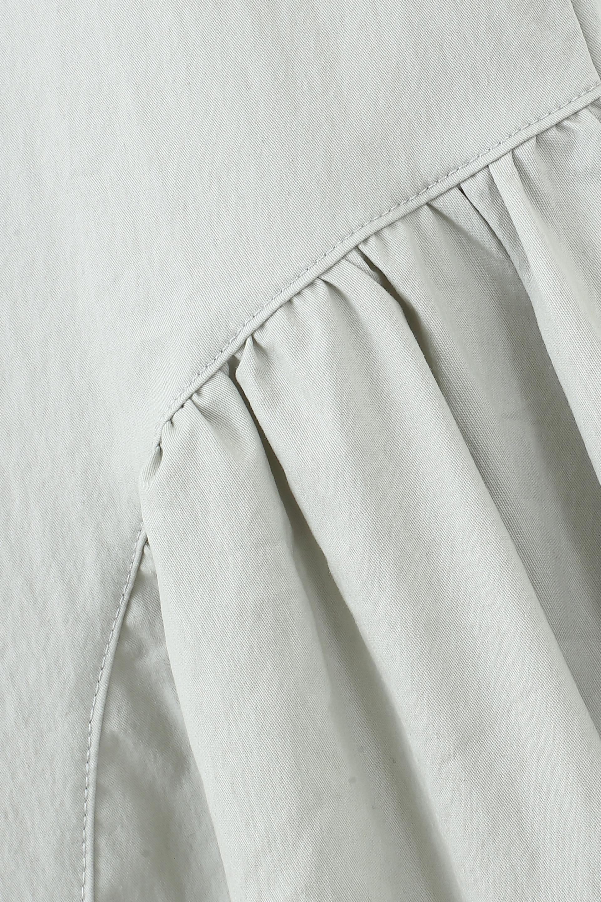 無袖拼接中長連身裙