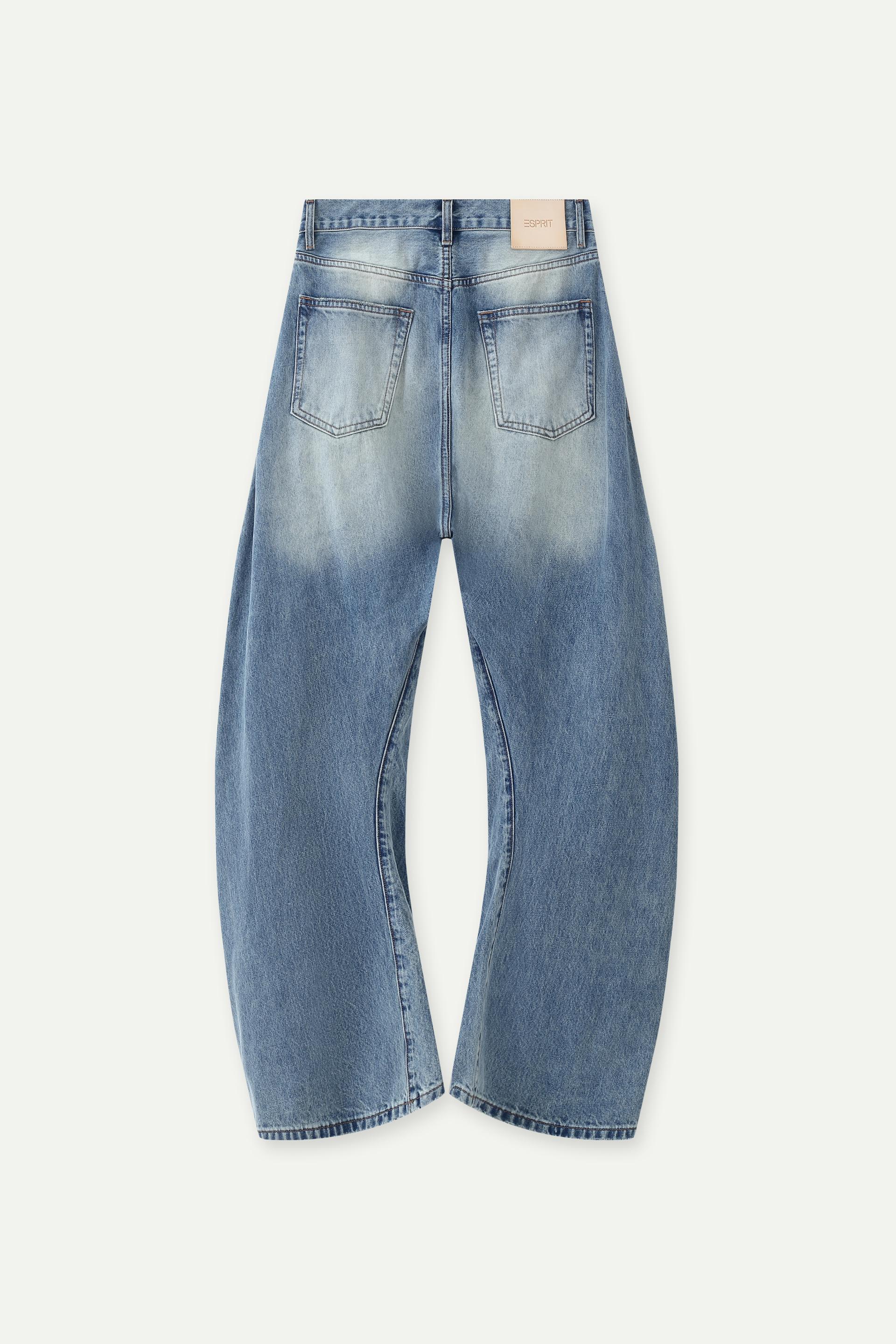 Washed Balloon Leg Jeans