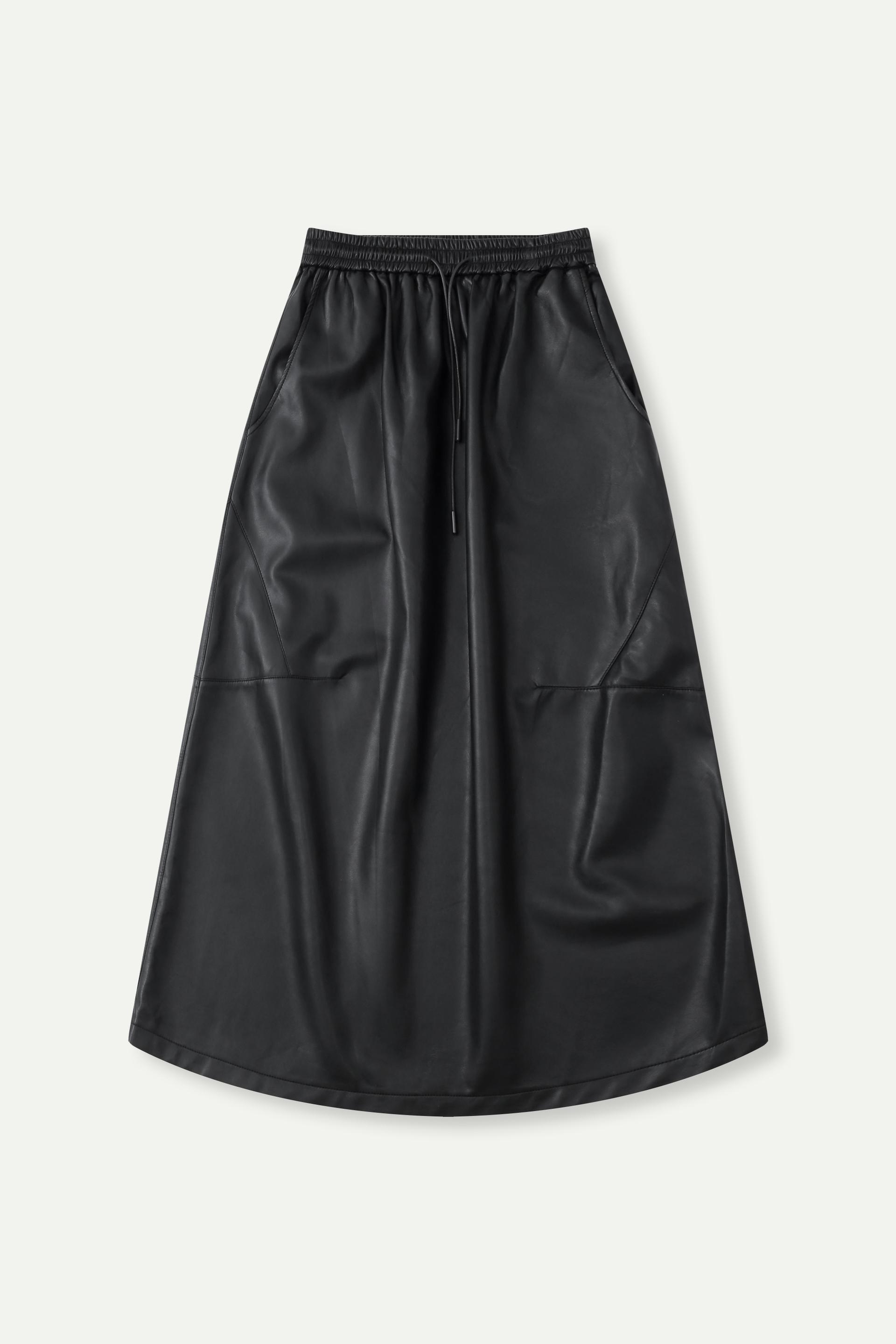 Faux Leather Midi Skirt
