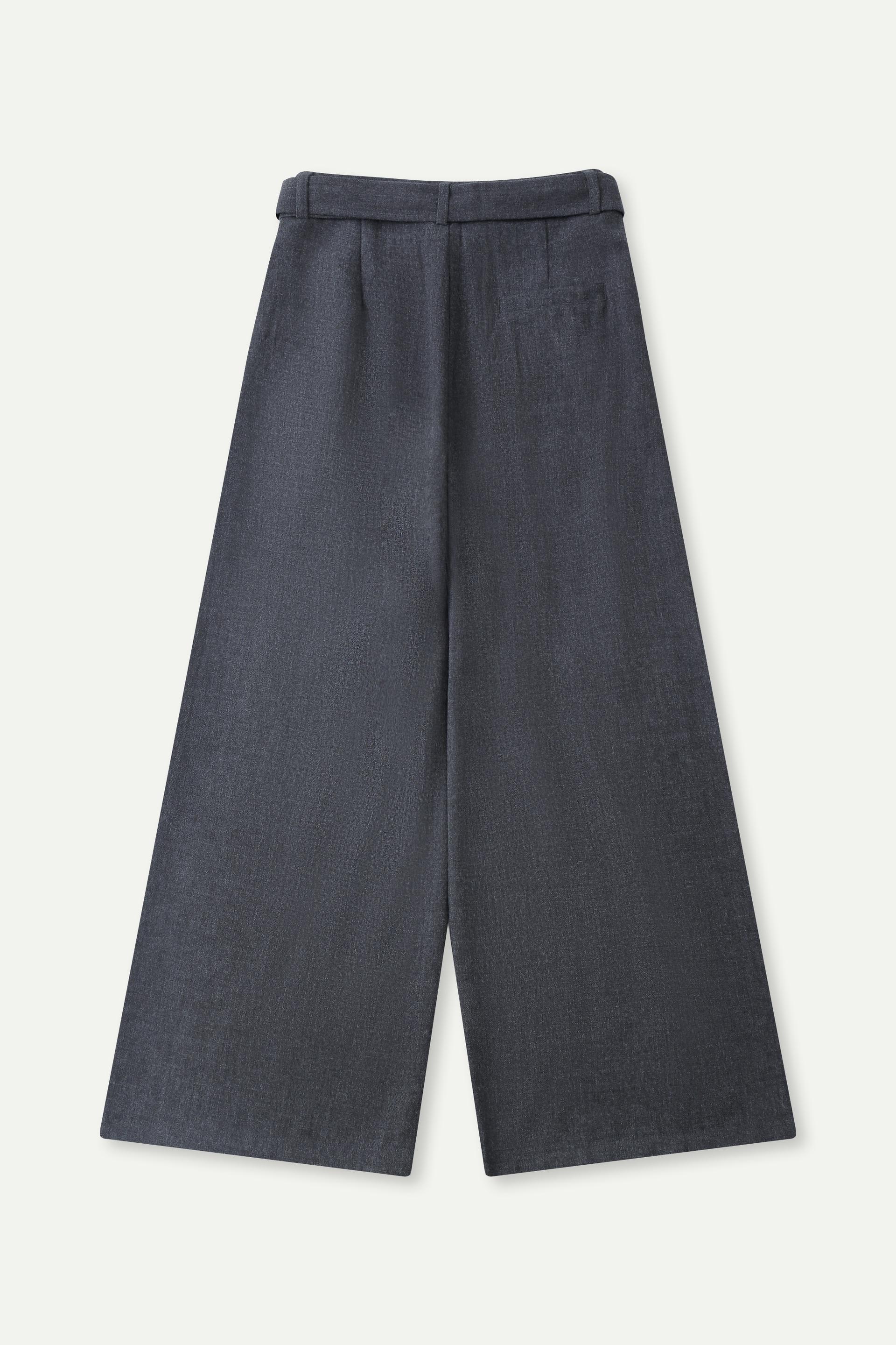 Wide-Leg Belted Pants