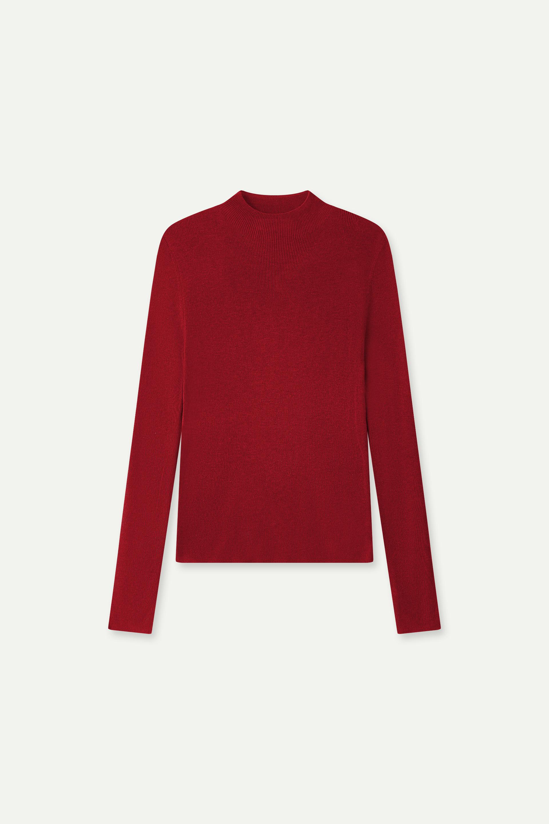 半高領針織上衣