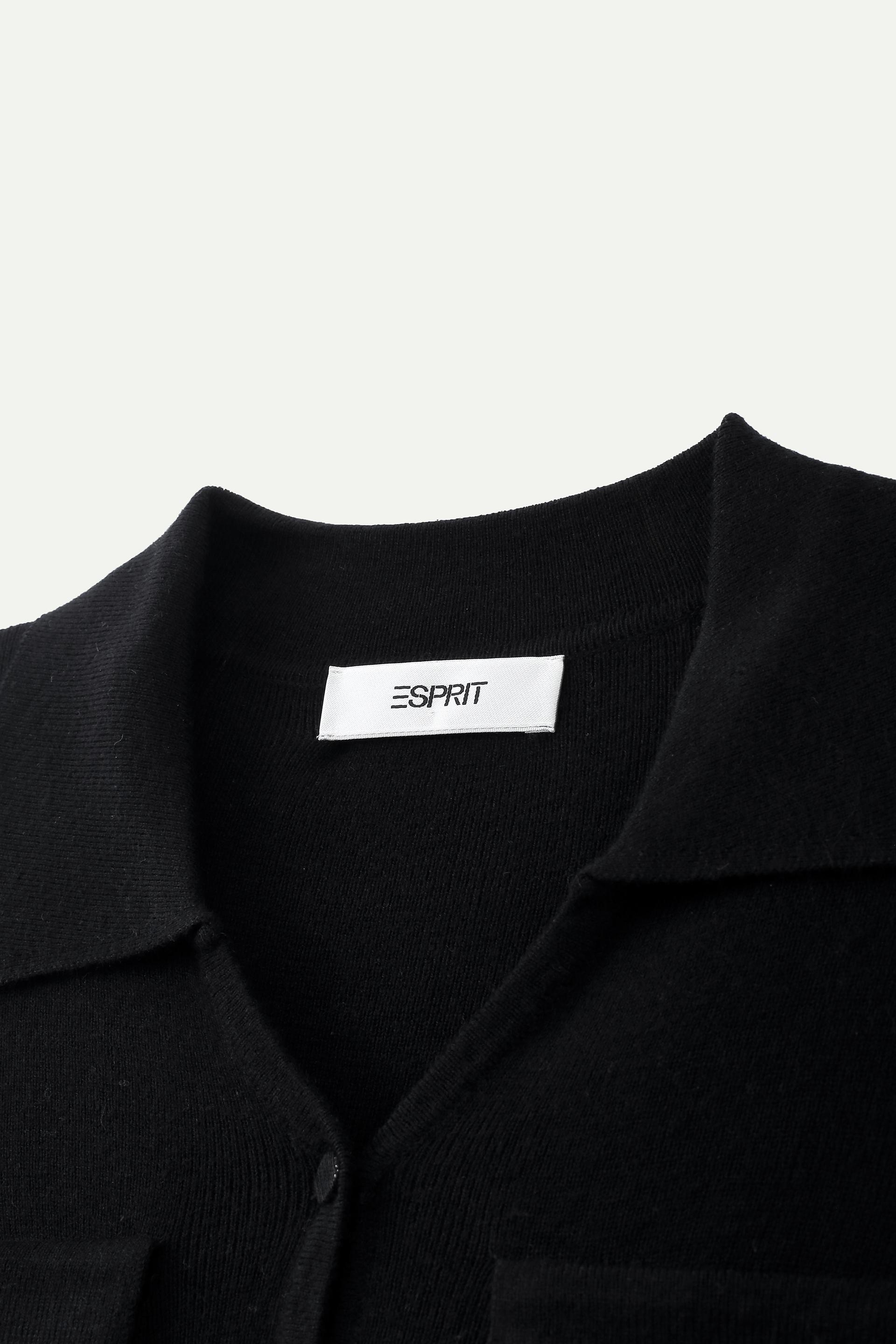 Buttoned Knit Polo Top