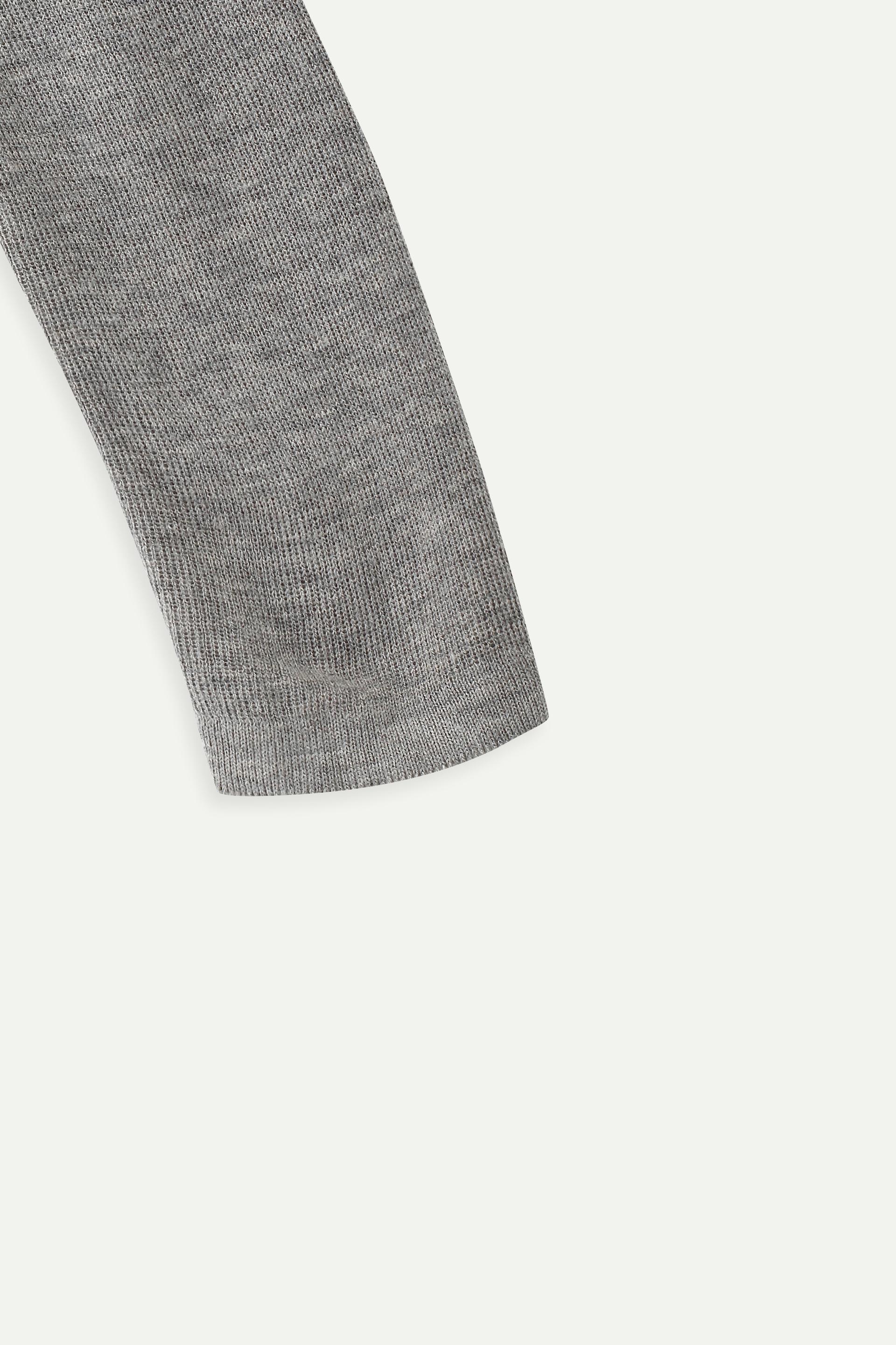 Buttoned Knit Polo Top