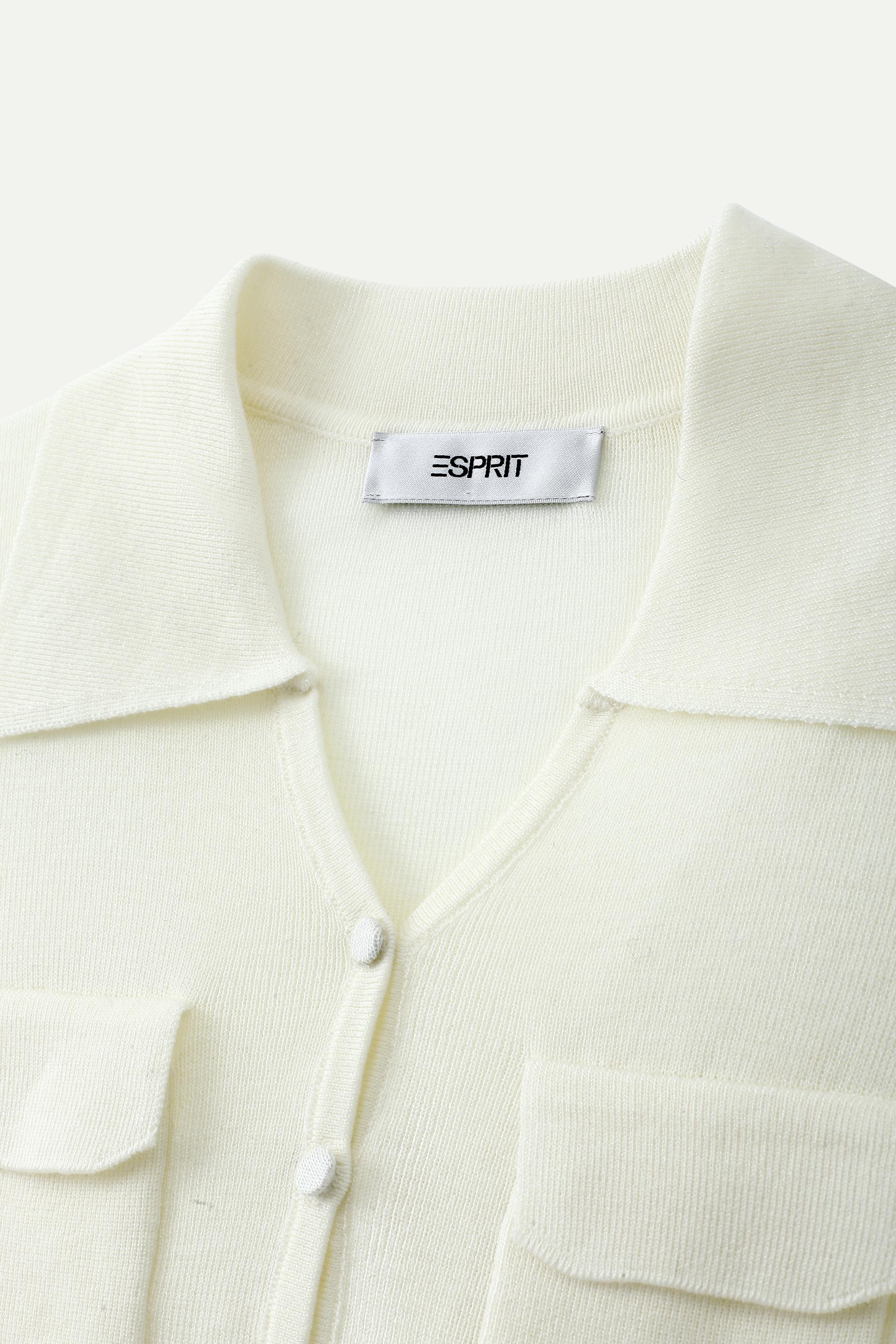 Buttoned Knit Polo Top