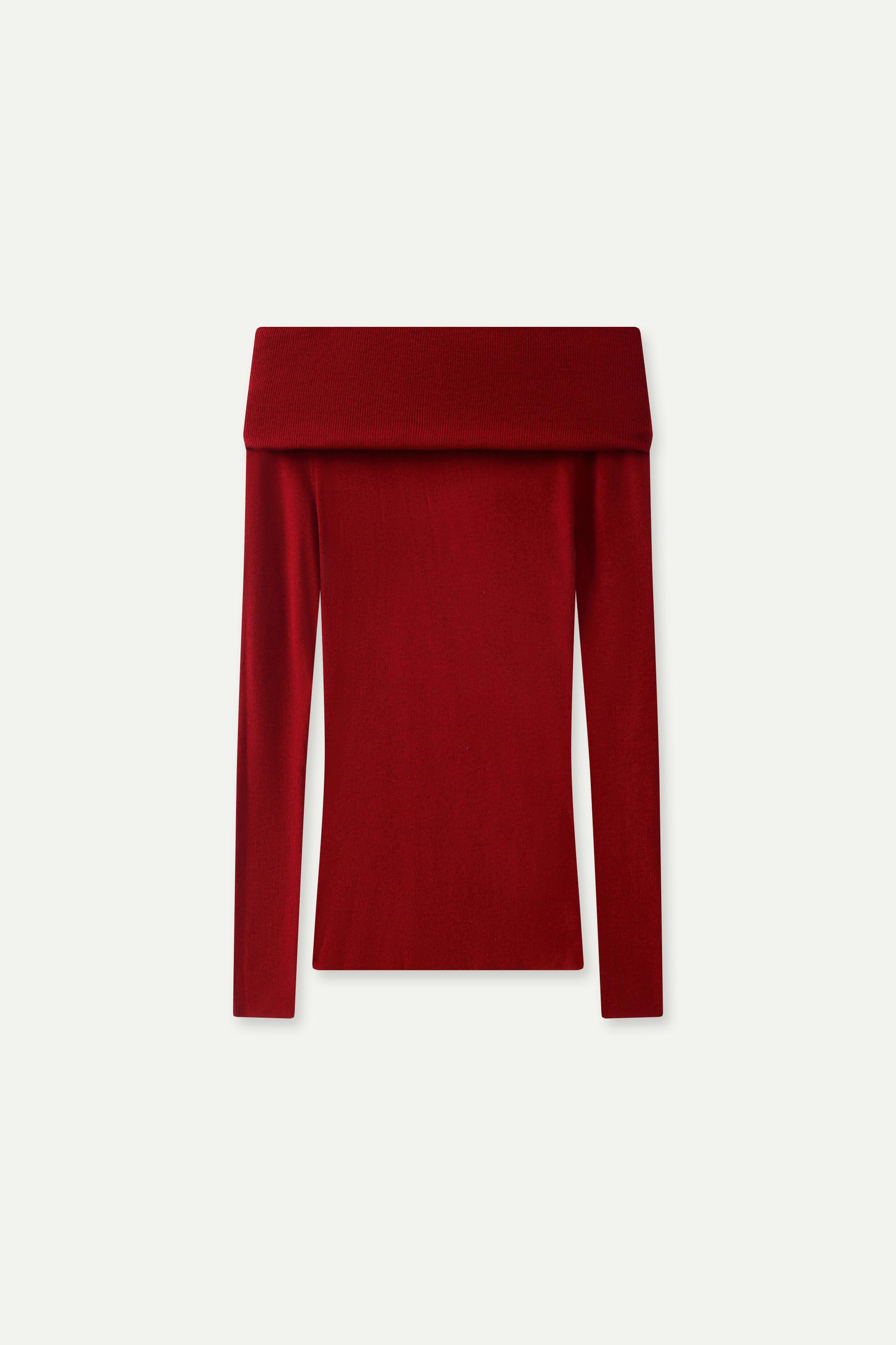 Off-Shoulder Knit Top