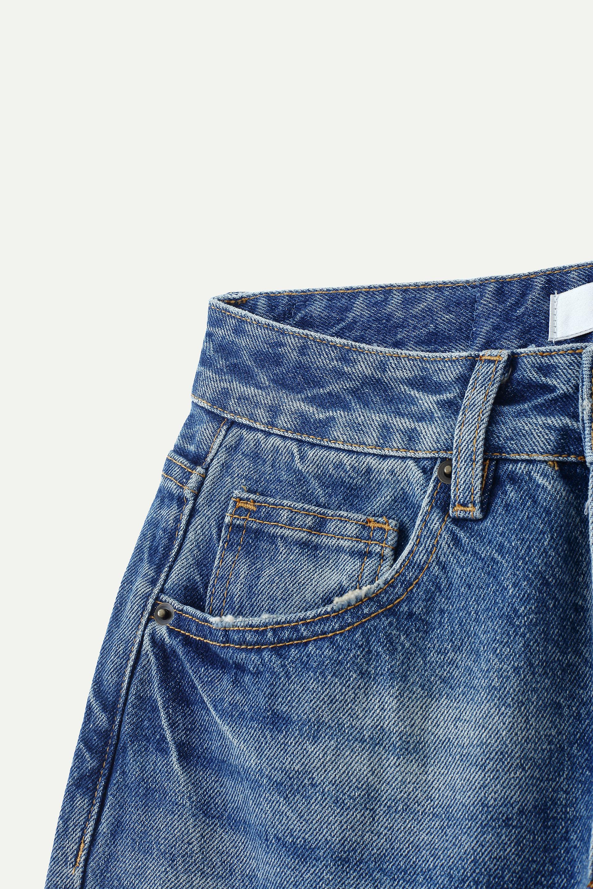 High-Rise Curved Wide-Leg Jeans