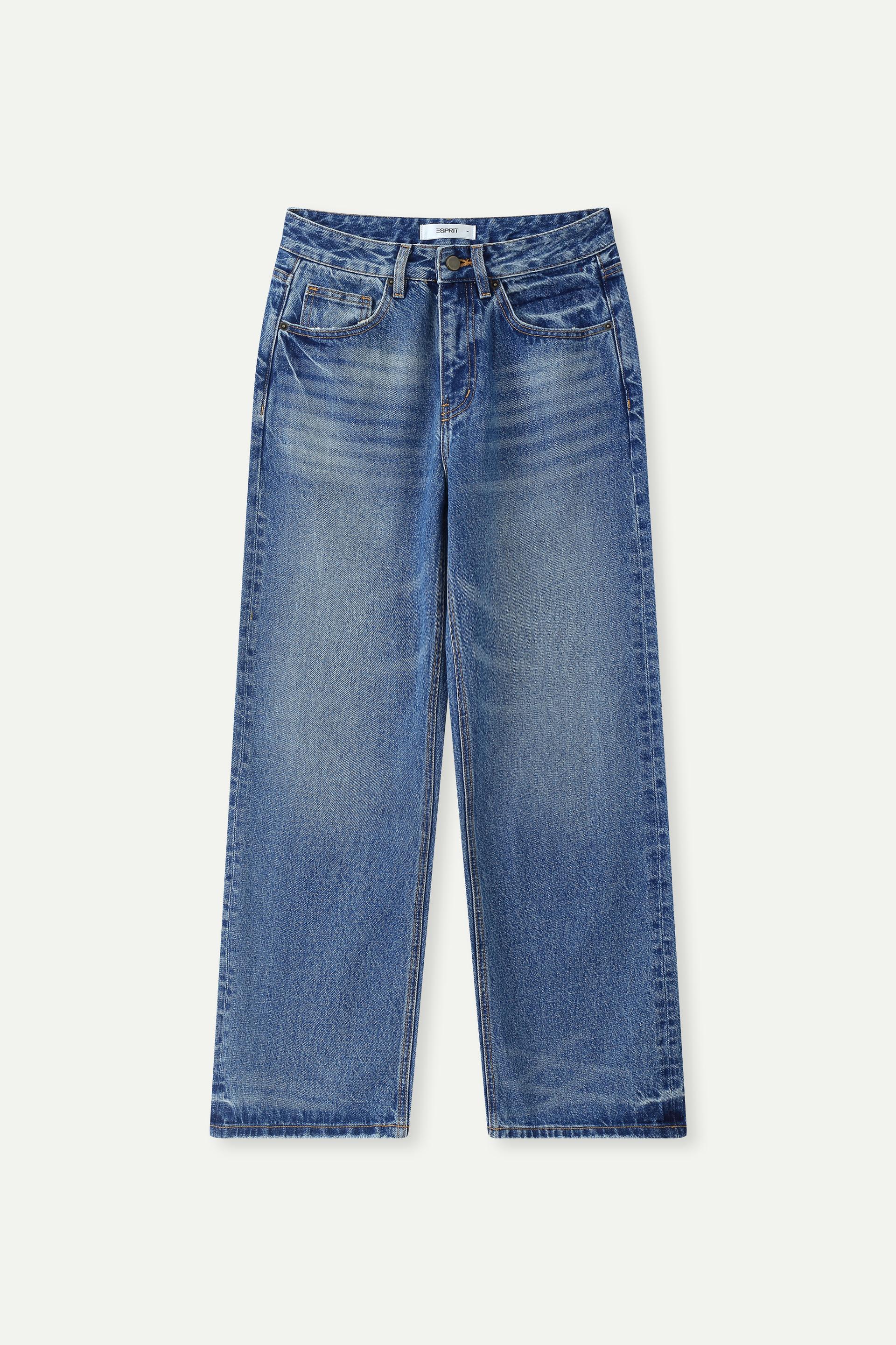 High-Rise Curved Wide-Leg Jeans