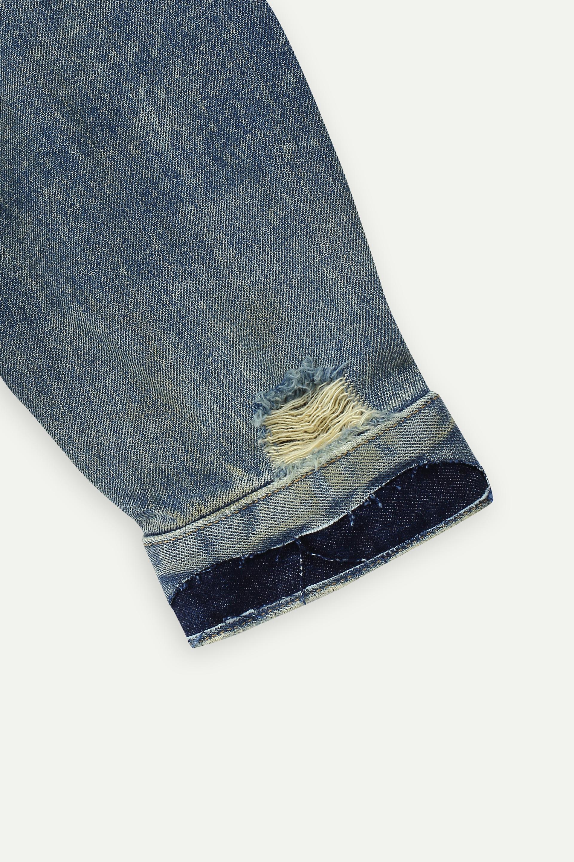 做舊闊身牛仔外套