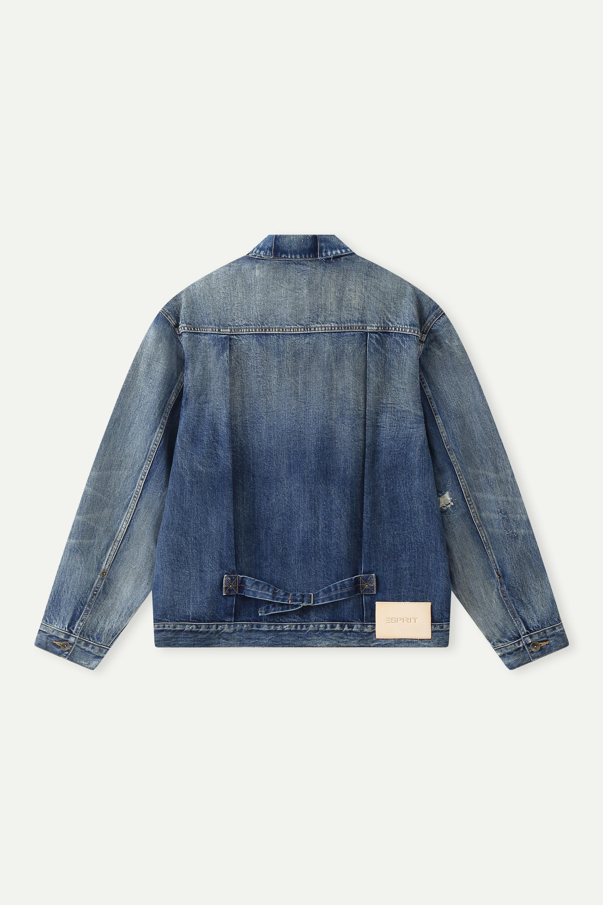 做舊闊身牛仔外套