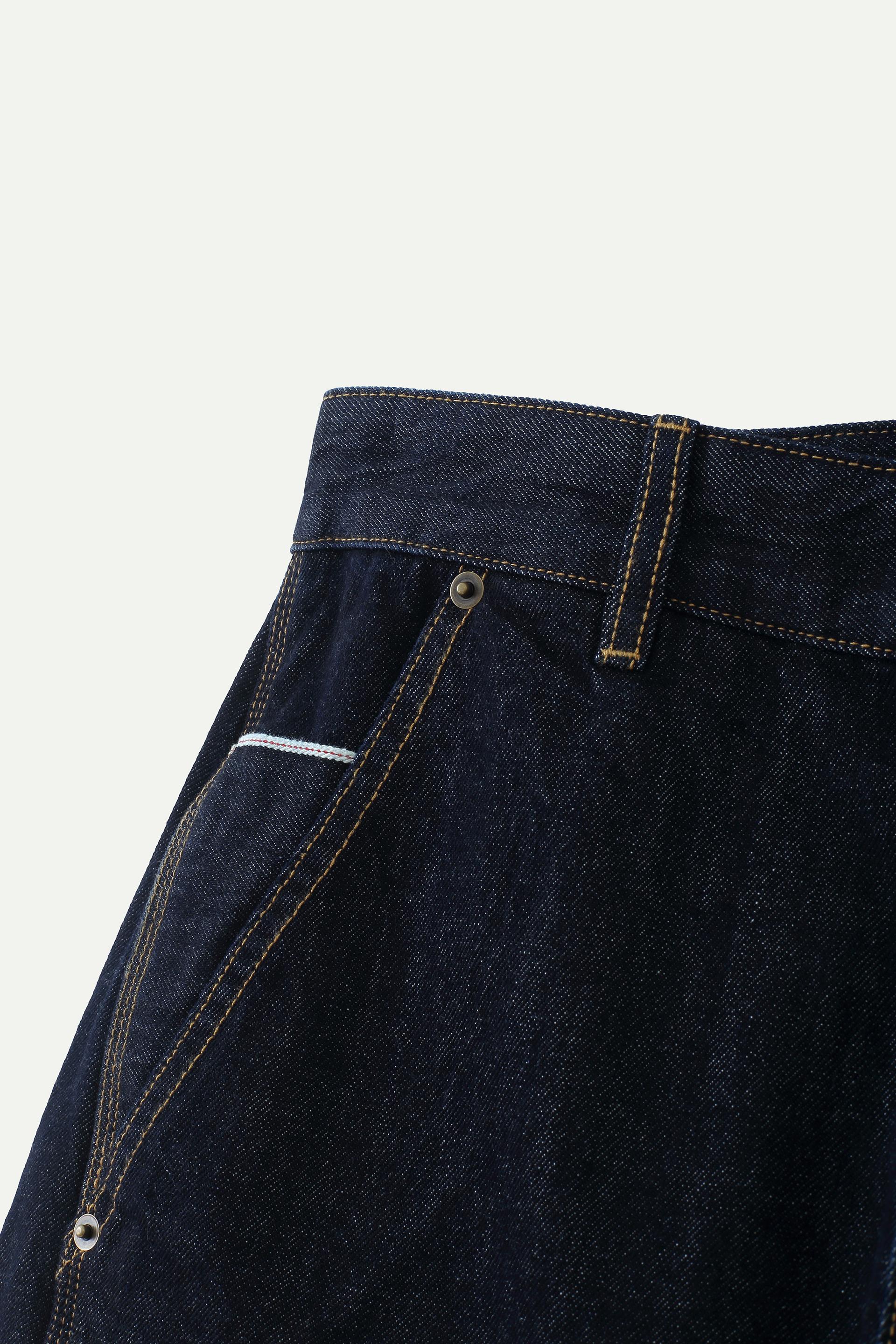 做舊工裝牛仔九分褲