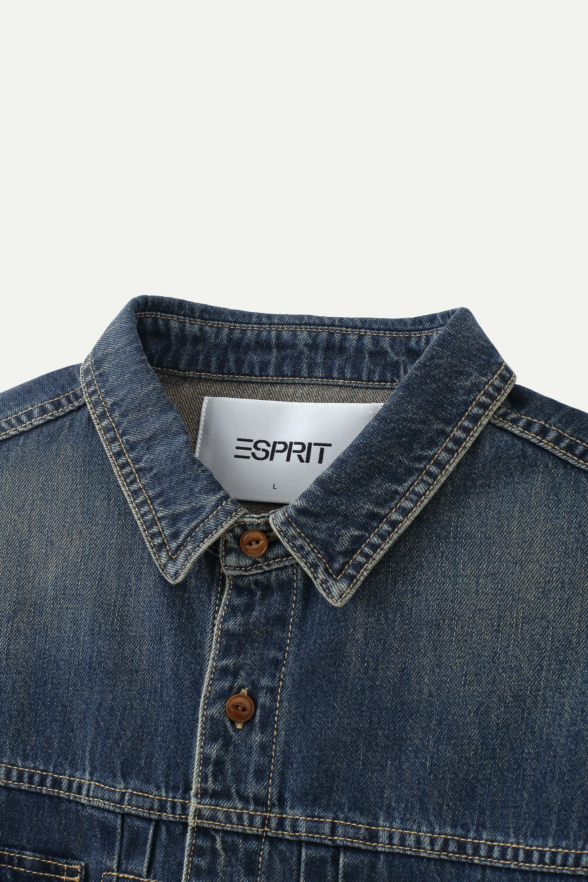 復古洗水牛仔襯衫式外套