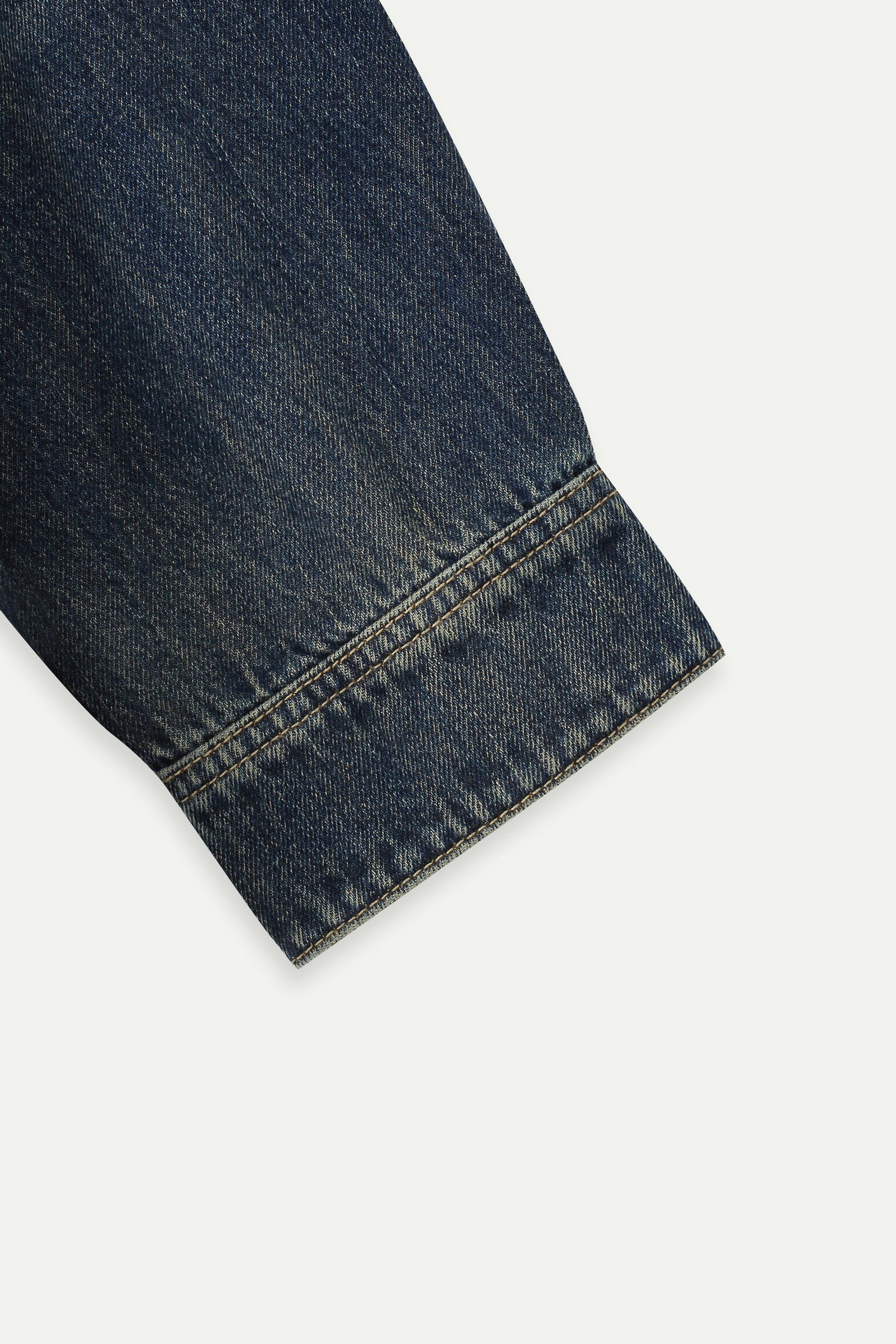 復古洗水牛仔襯衫式外套