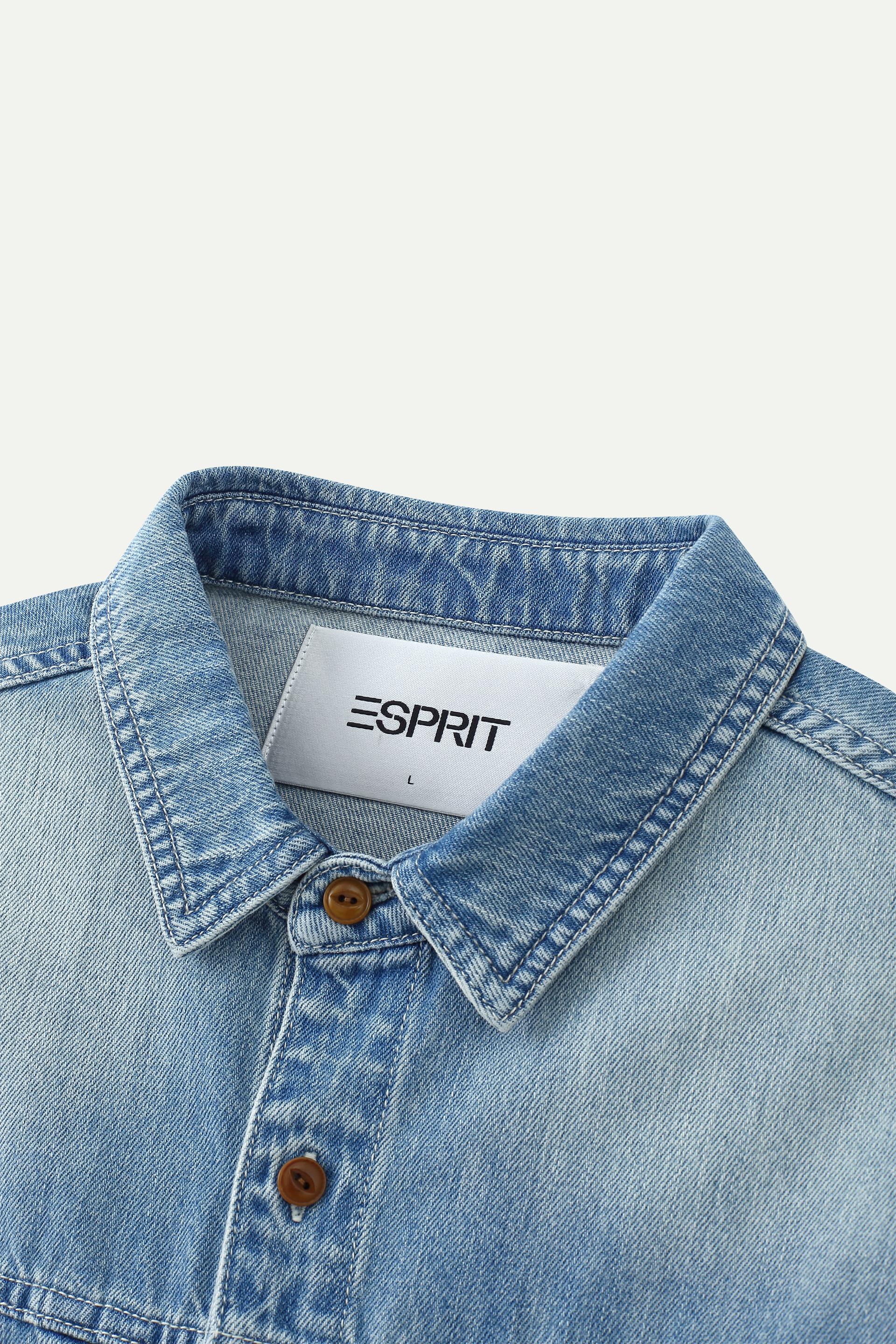 復古洗水牛仔襯衫式外套