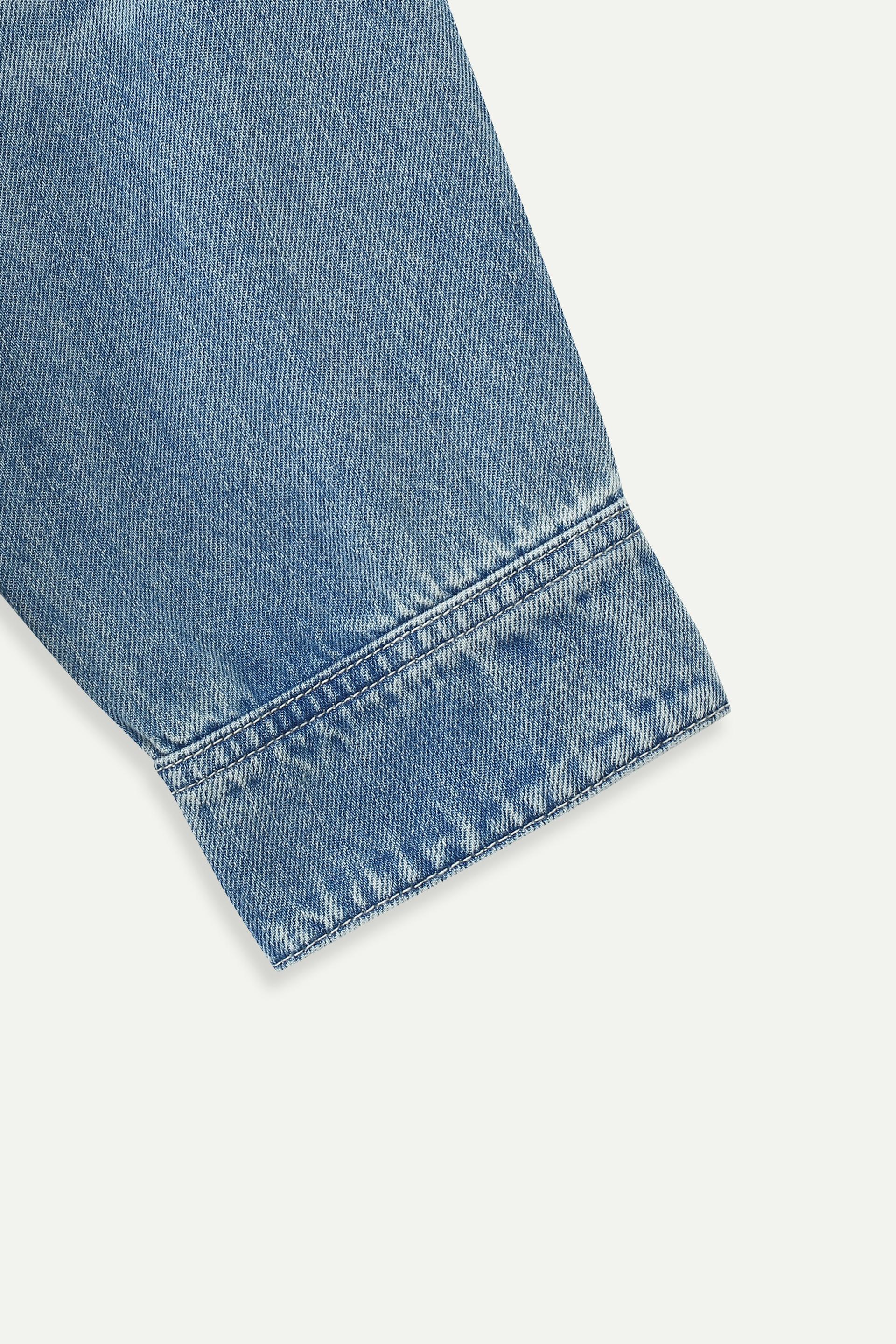 復古洗水牛仔襯衫式外套