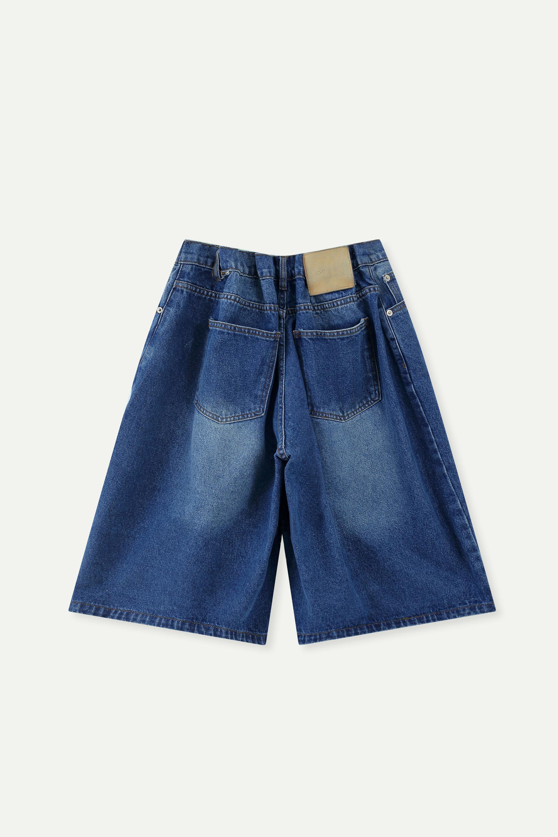 Wide-Leg Denim Shorts（UNISEX）