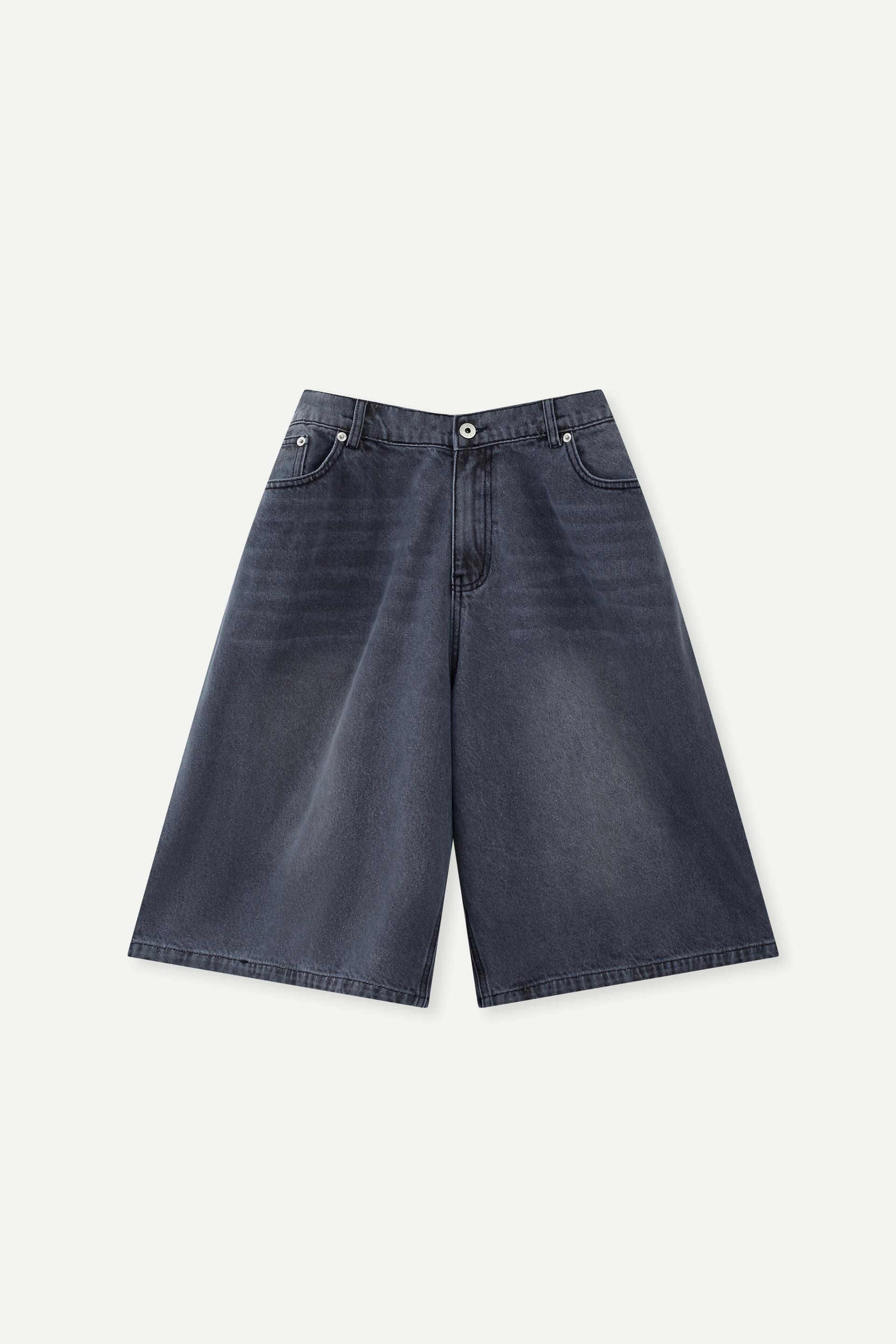 Wide-Leg Denim Shorts（UNISEX）
