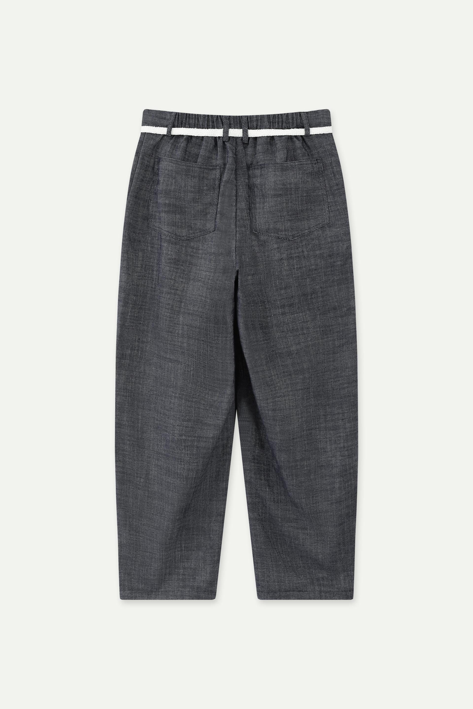 Linen-Blend Wide-Leg Pants