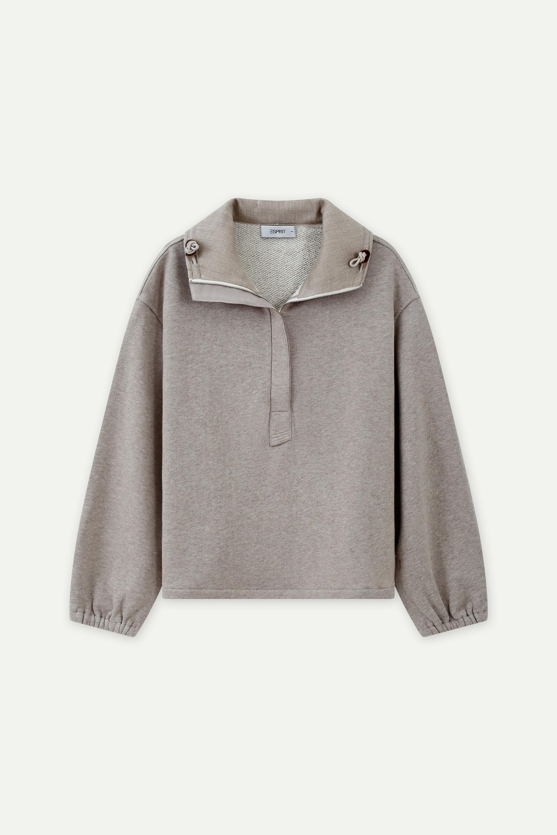 Half-Zip Stand Collar Sweatshirt