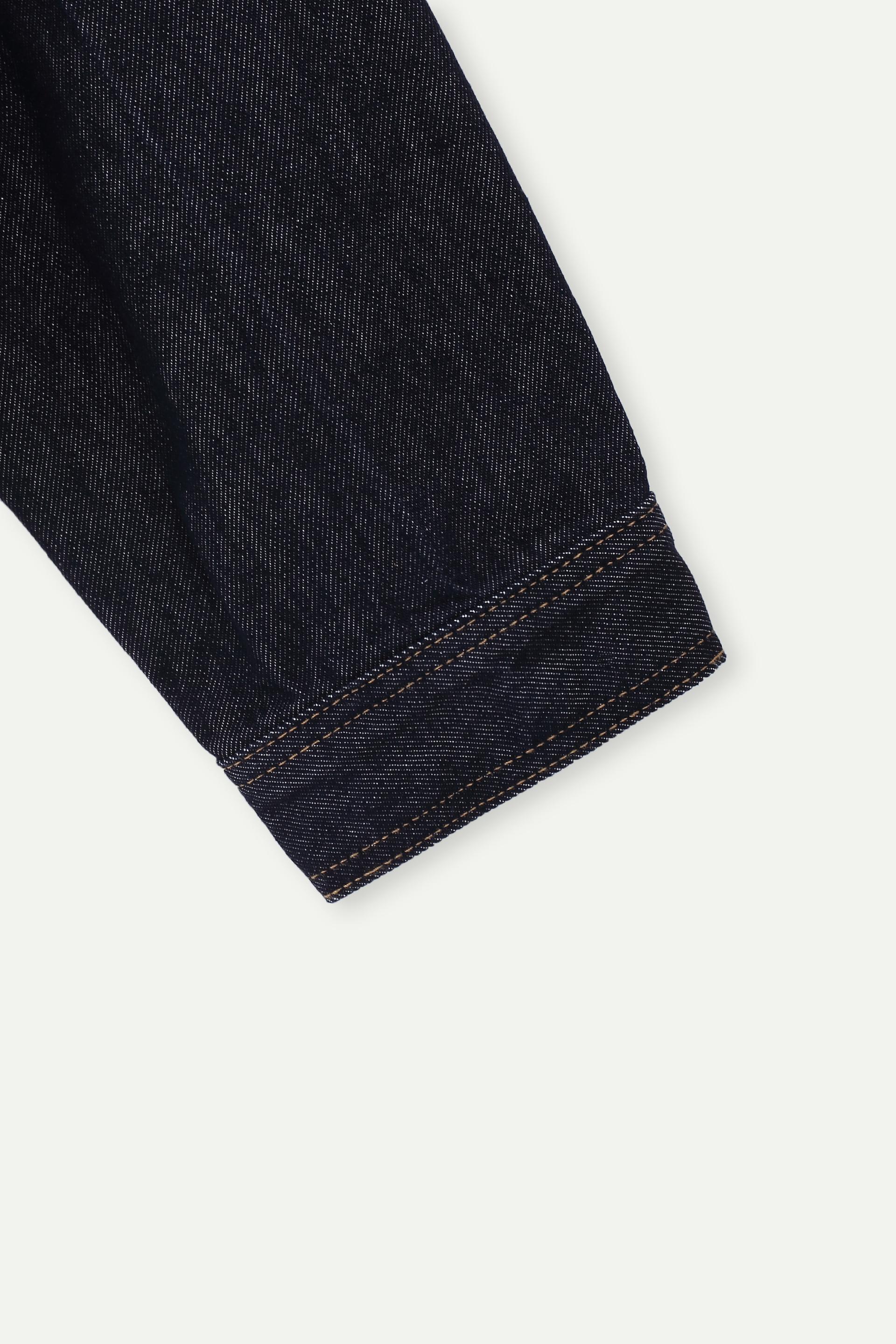 鬆身短款牛仔外套