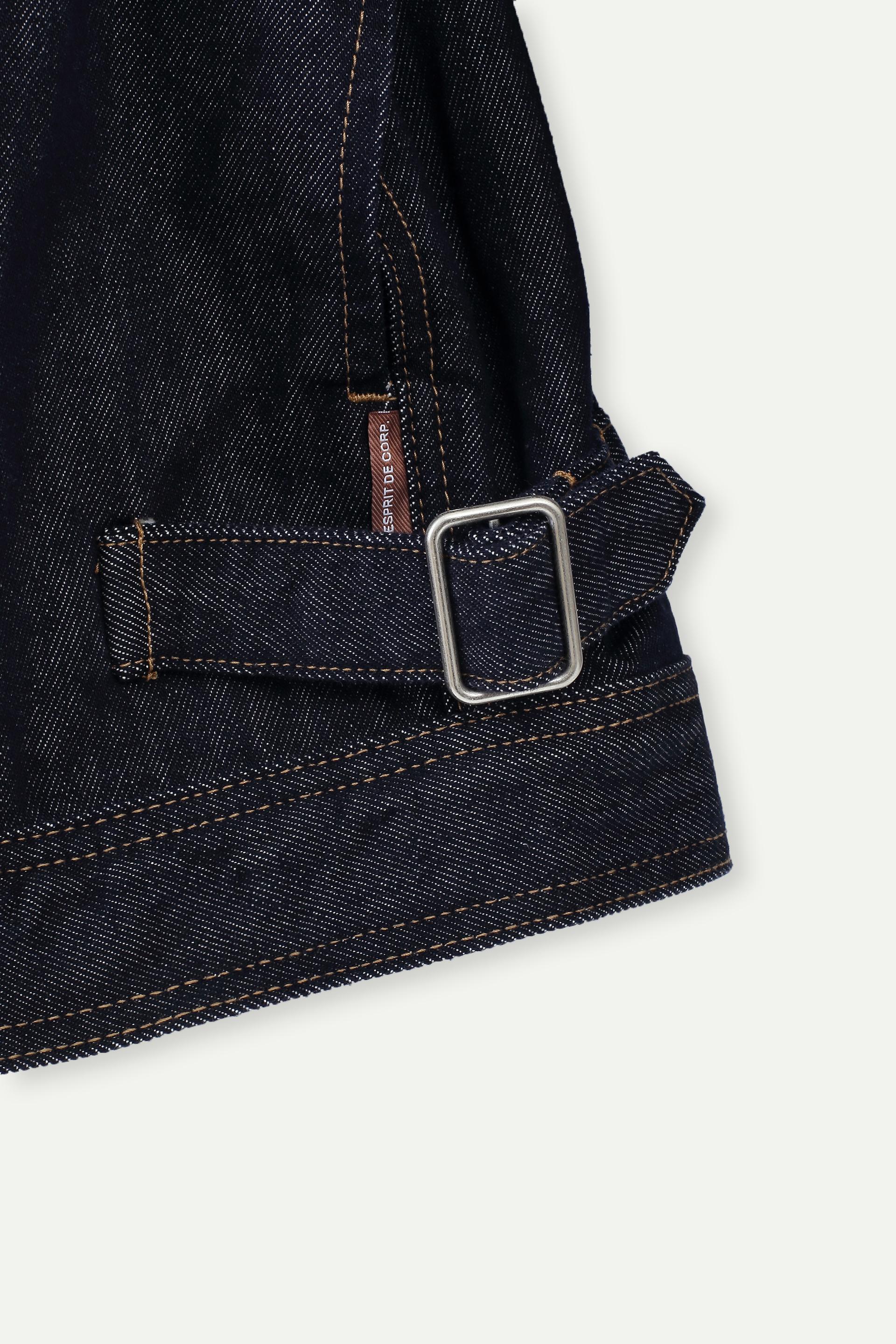 鬆身短款牛仔外套