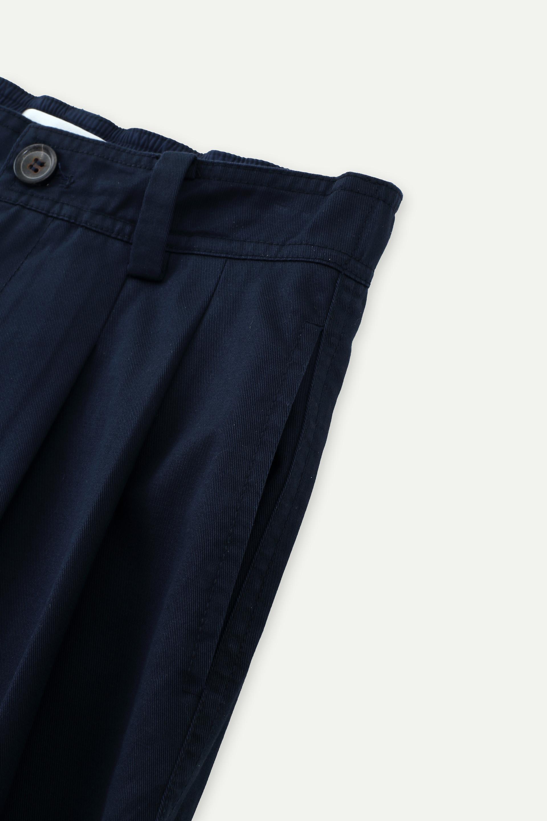 Pleated High-Waisted Wide-Leg Casual Pants