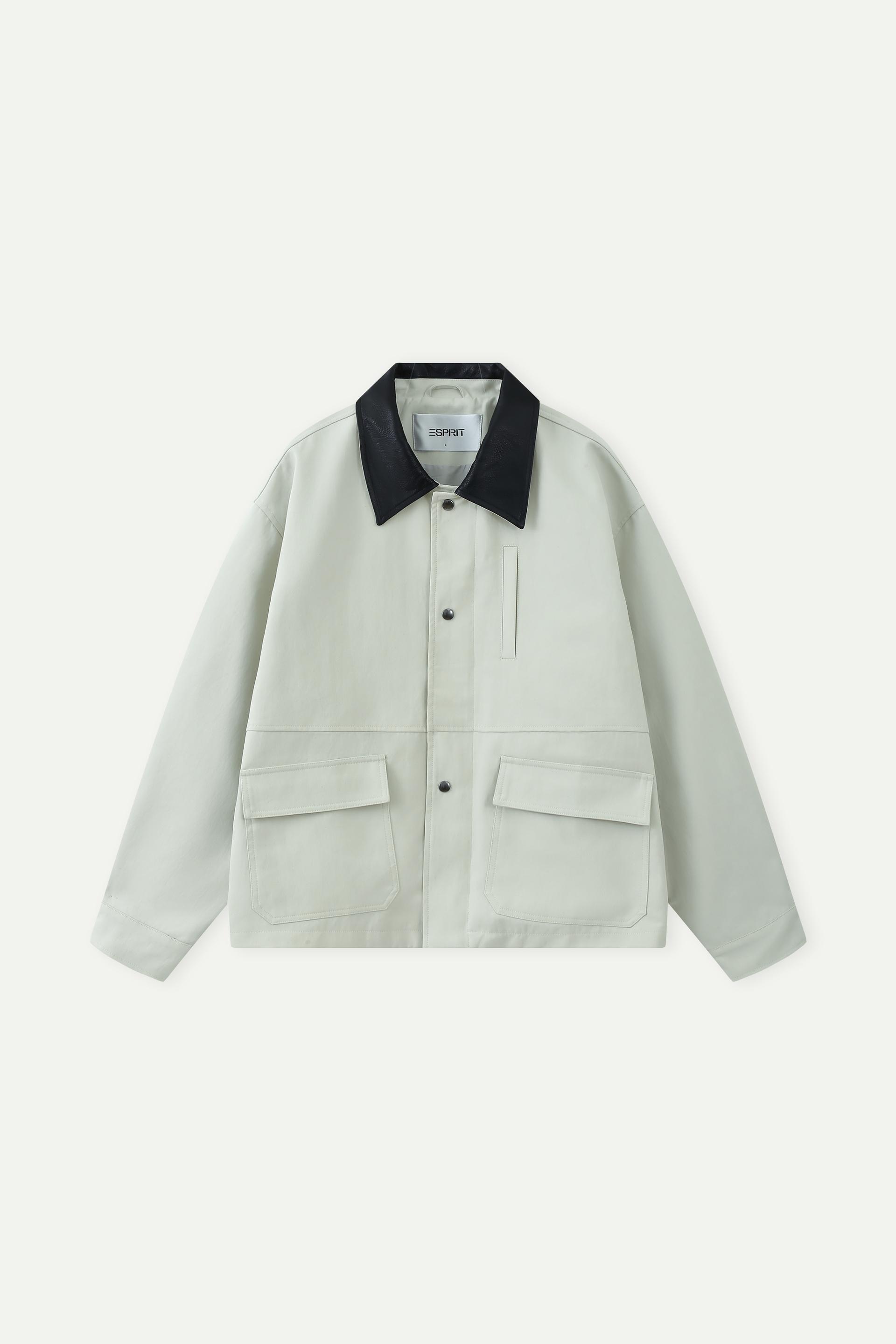 Contrast Collar Utility Jacket
