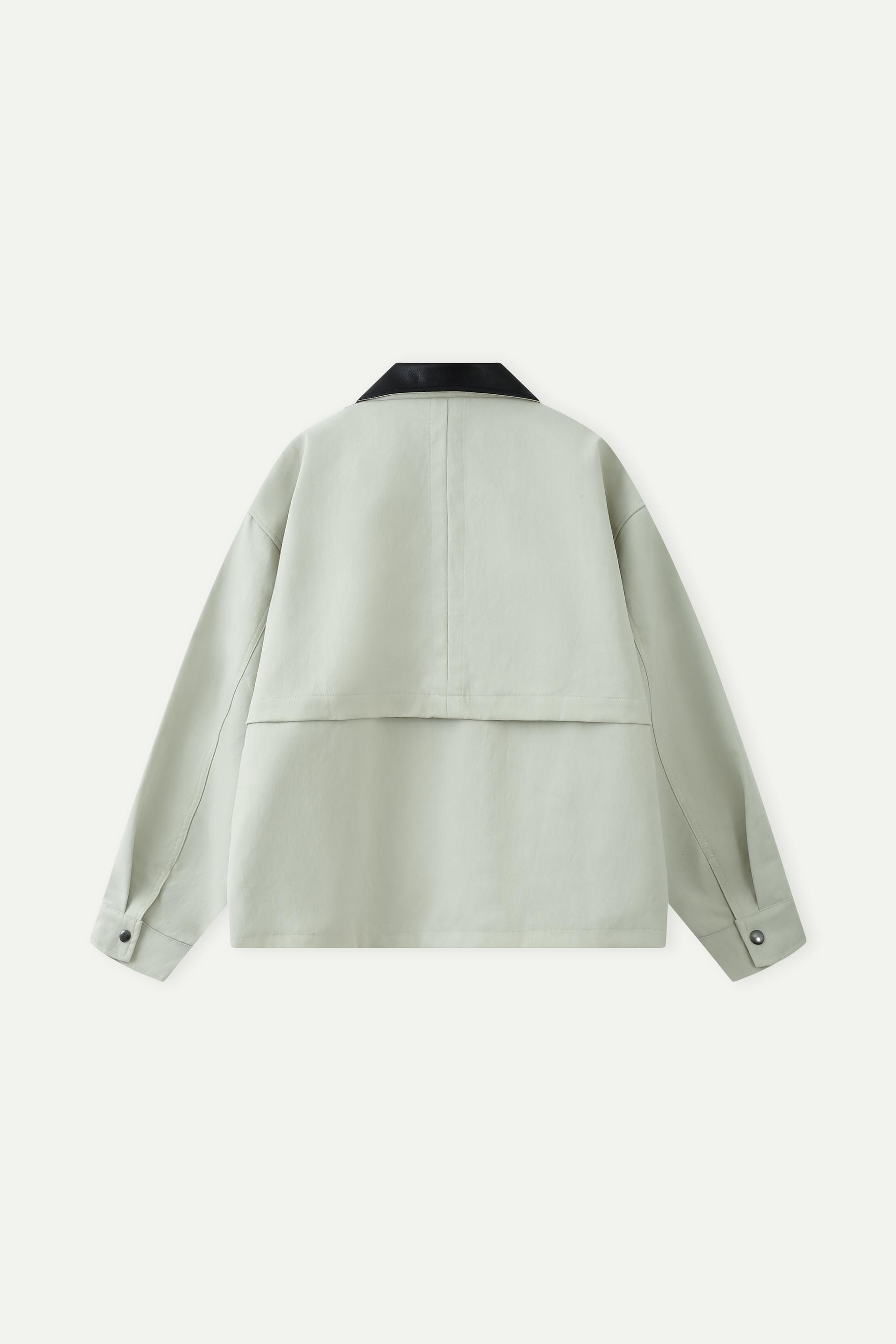 Contrast Collar Utility Jacket