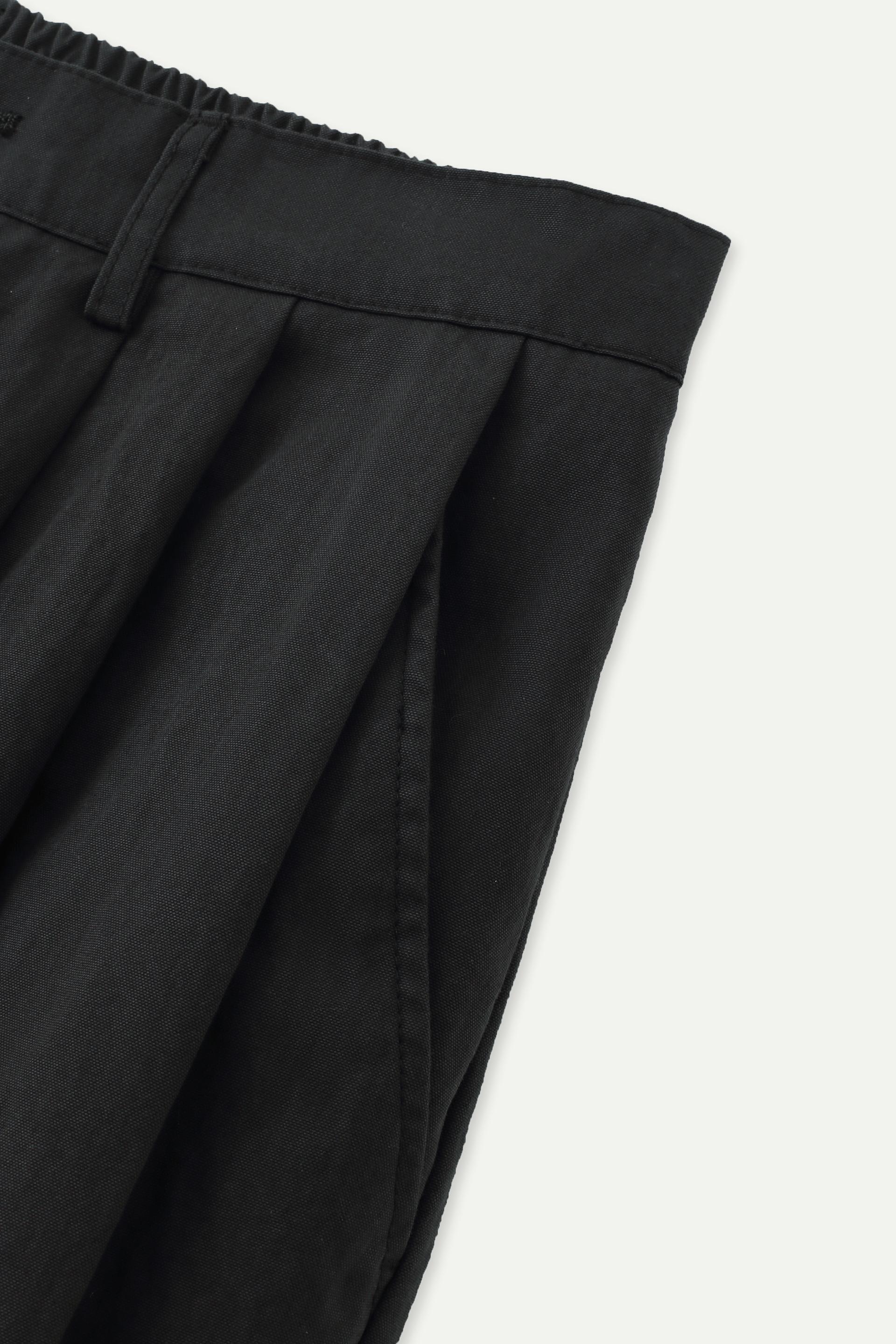 鬆緊腰打褶闊腳長褲